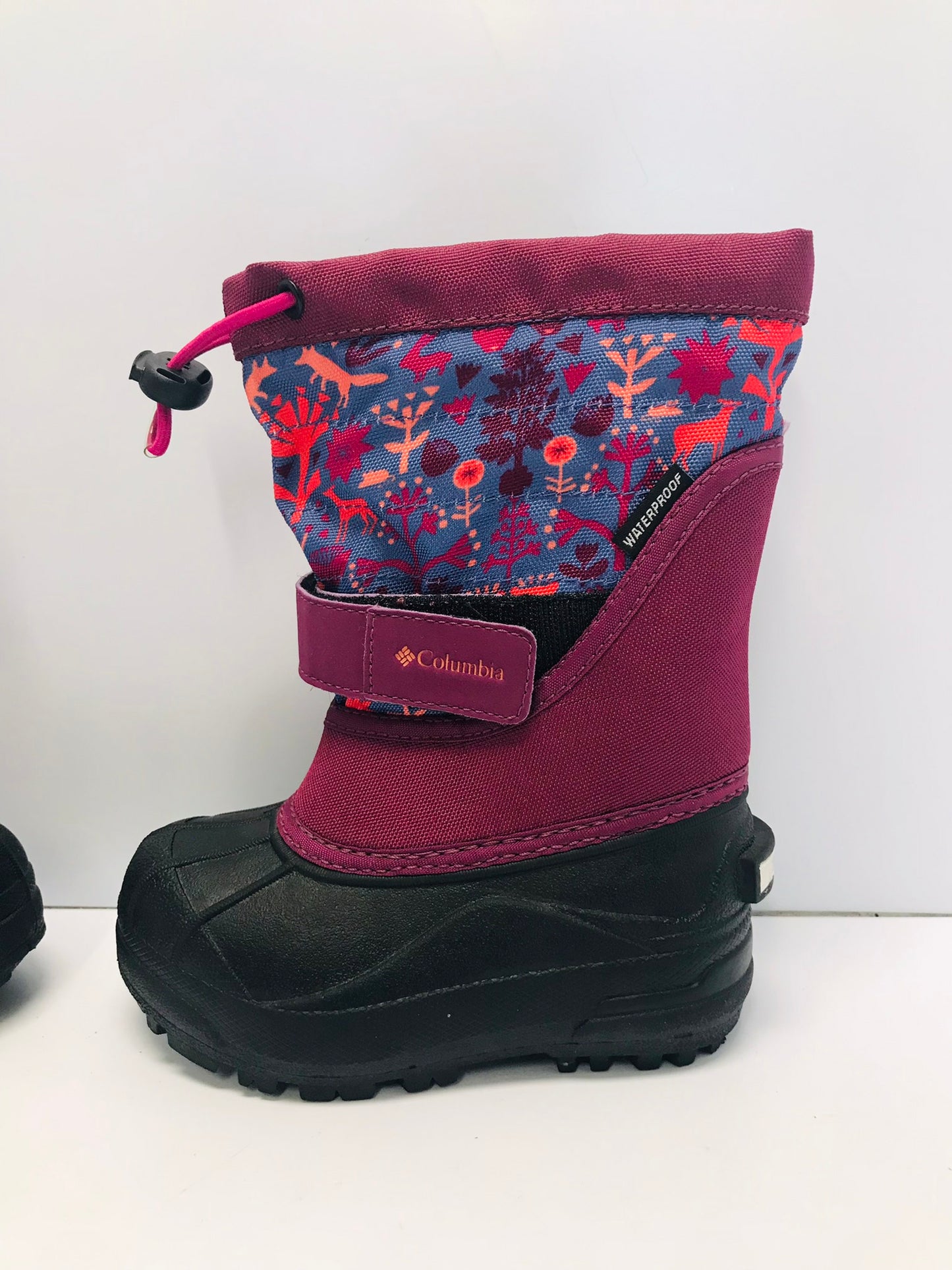 Winter Boots Child Size 9 Toddler Columbia Purple Blue With Liner New