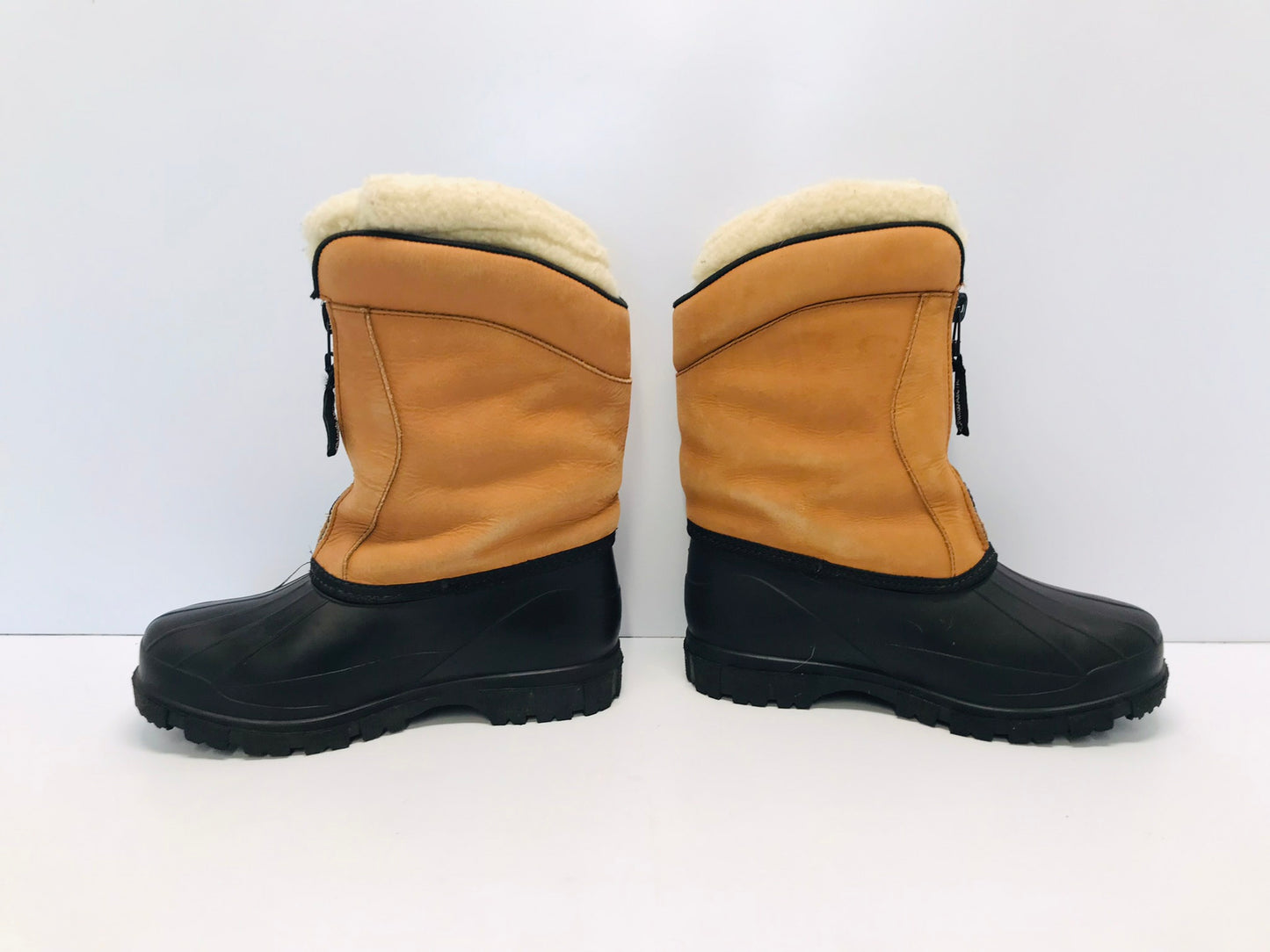 Winter Boots Ladies Size 7 Blondo Arctic Leather With Felt Liner Zip Up Waterproof Outstanding