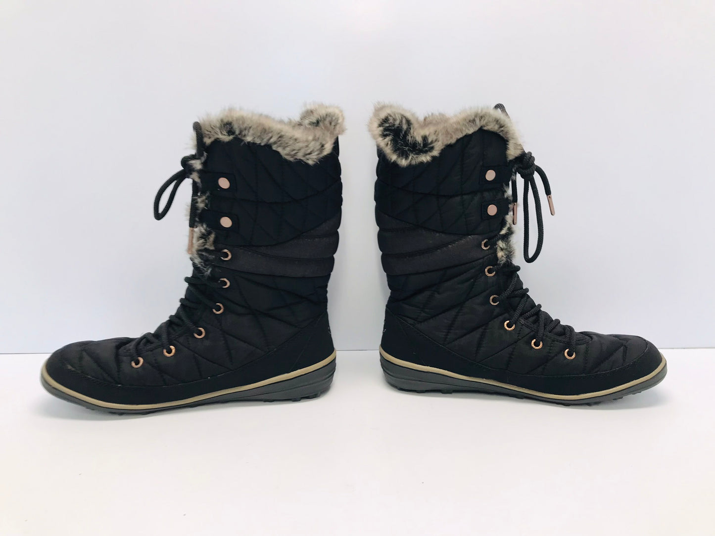 Winter Boots Ladies Size 9.5 Columbia Women's Minx Mid III Waterproof Faux Fur Rubber Soles NEW