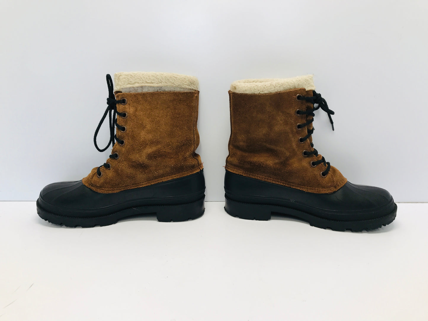 Winter Boots Men's Size 9 Snowmaster Canada Leather Suade With Liner Excellent
