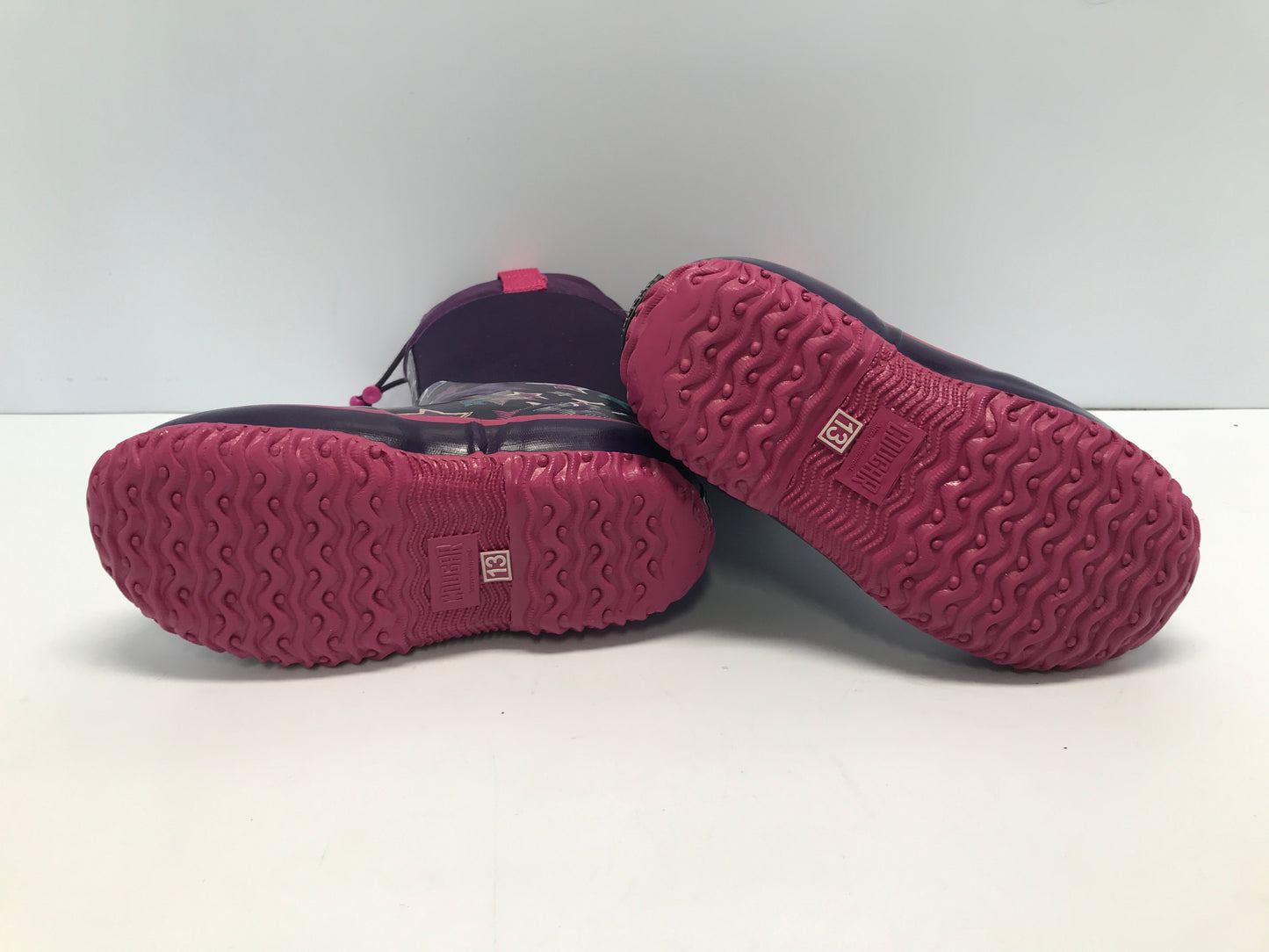 Winter Boots Rain Child Size 13 Bogs Style Cougar Purple Stars Pink Like New