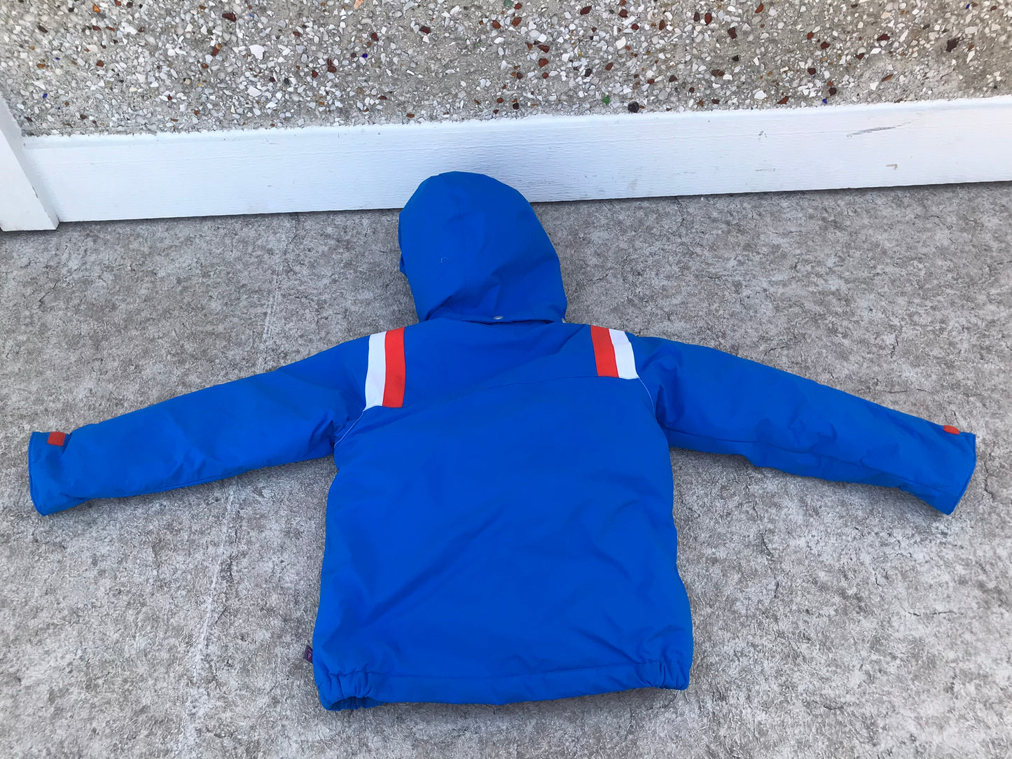 Winter Coat Child Size 7 Helly Hansen With Ski Snow Belt Water and Wind Proof Blue and Orange New