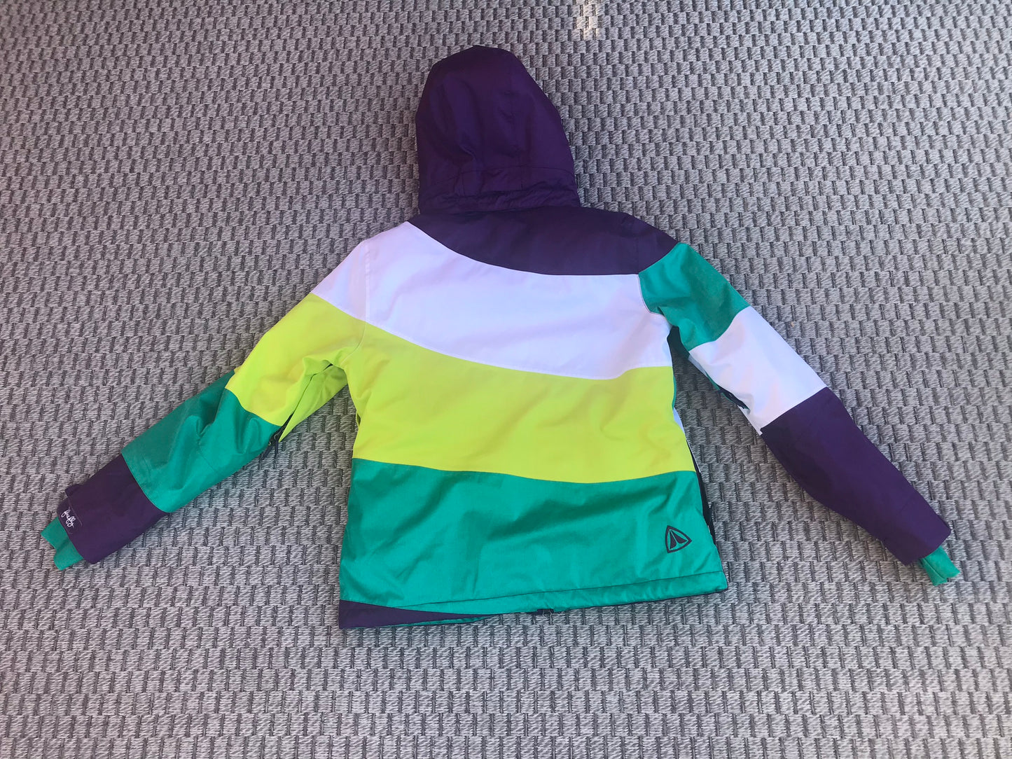 Winter Coat Ladies Size Medium Firefly Purple Teal White With Snow Belt Like New