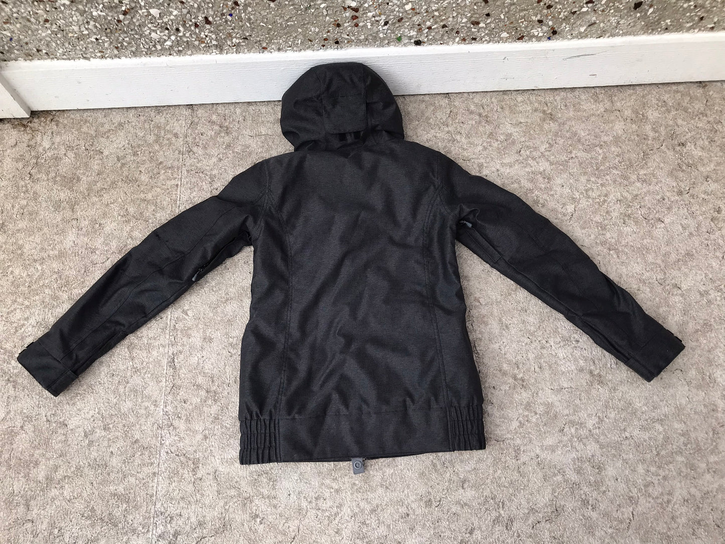 Winter Coat Ladies Size X Small Firefly Dark Grey Pink Copper Buttons With Snow Belt Like New