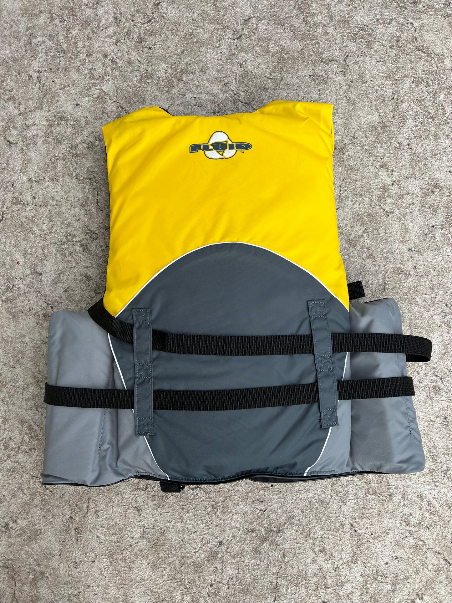 Life Jacket Adult Small Fluid Black Yellow New Demo Model