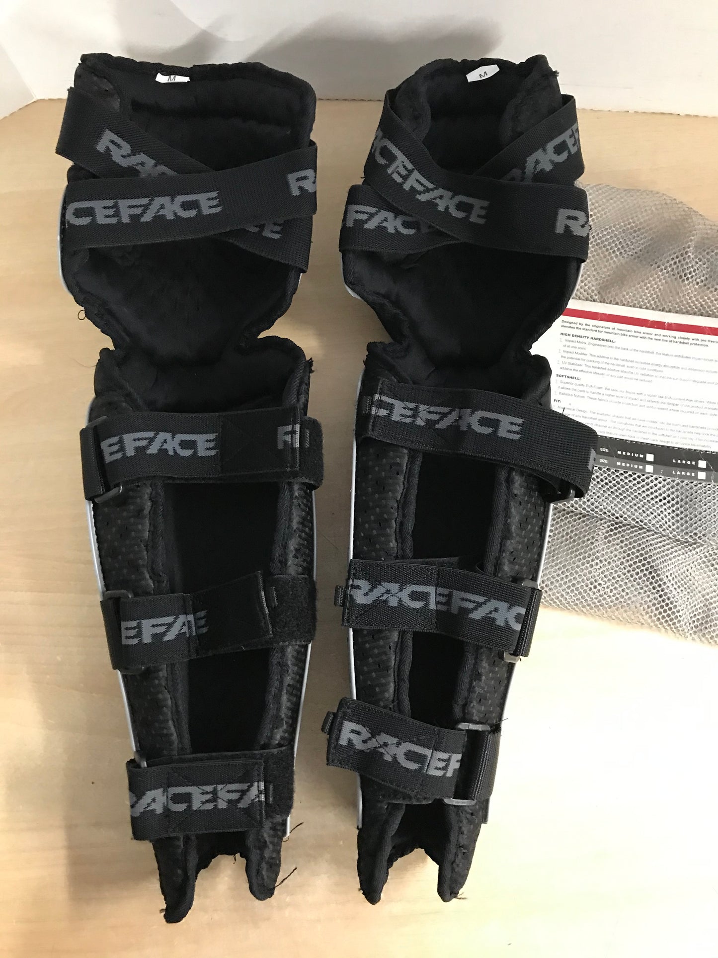 Motocross Dirt Bike Race Face Rally Leg Guard Shin Pads Men Medium In Package As New