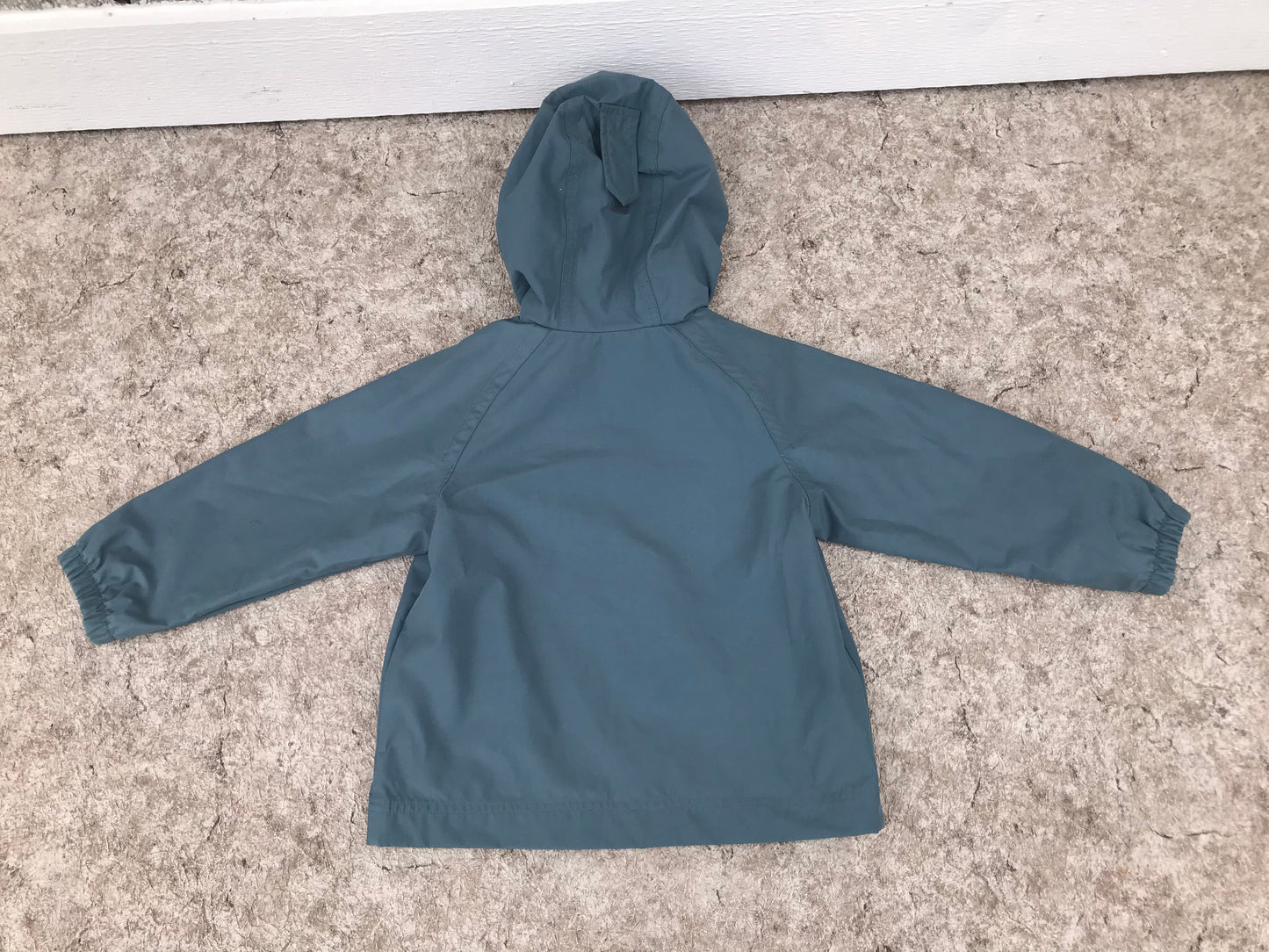 Rain Coat Child Size 4 Lands End Waterproof Gun Grey