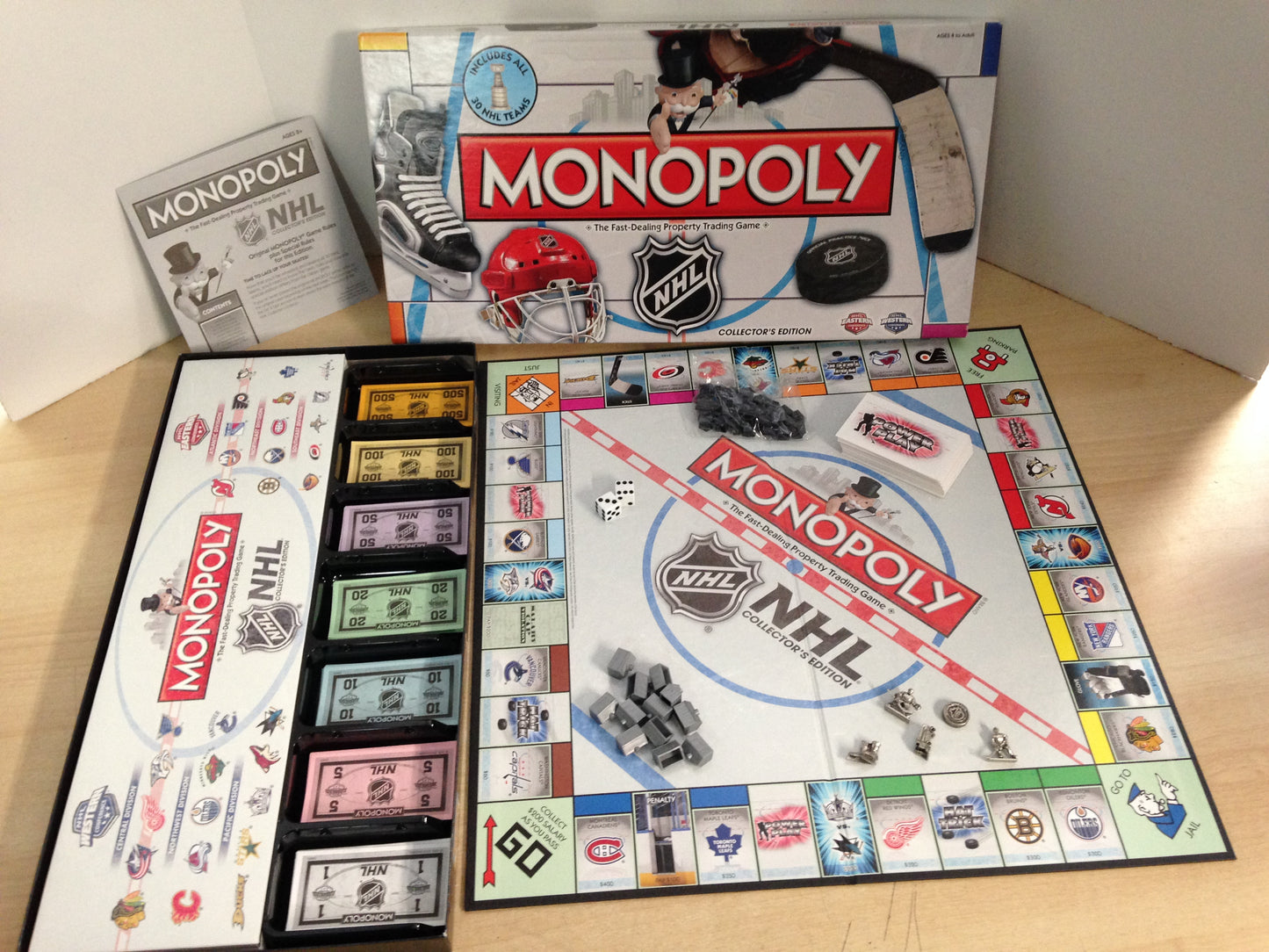Y Game Monopoly NHL Includes All 30 NHL Teams Complete As New
