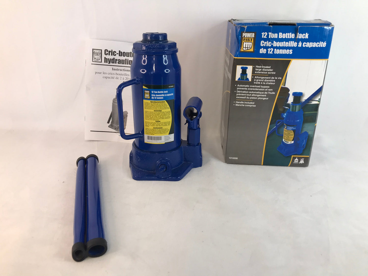 12 Ton Hydraulic Bottle Jack New In Box Unused