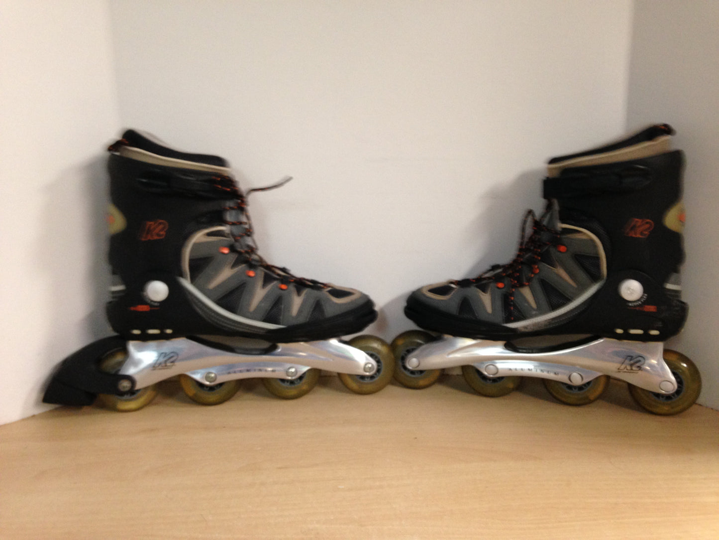 Inline Roller Skates Men's Size 11 K-2 Grey Orange