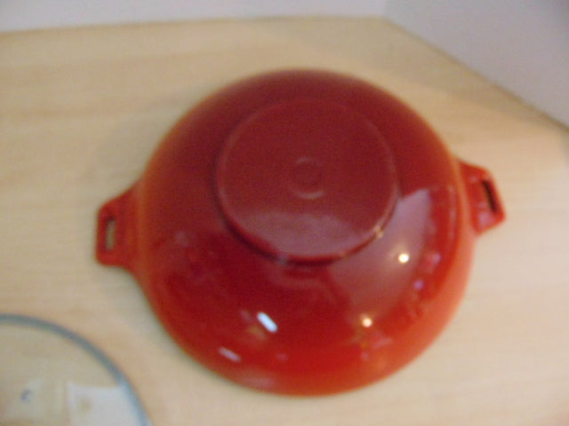 Cast Iron Large Wok With Lid Brick Red 15 inch With Lid Used Once Excellent