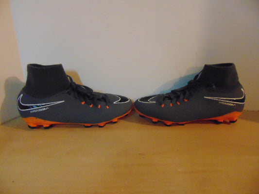 Soccer Shoes Cleats Child Size 5.5 Nike Skin Hypervenom Grey Orange Excellent