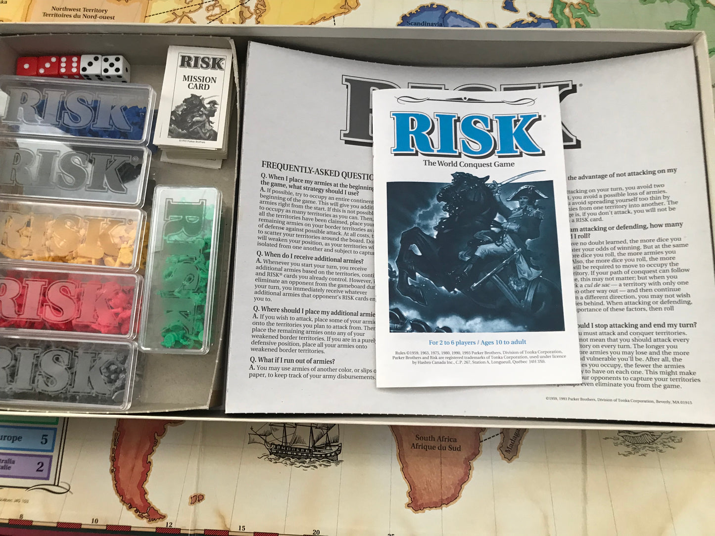 Game Risk The World Conquest Vintage 1993 Excellent Condition Complete RARE