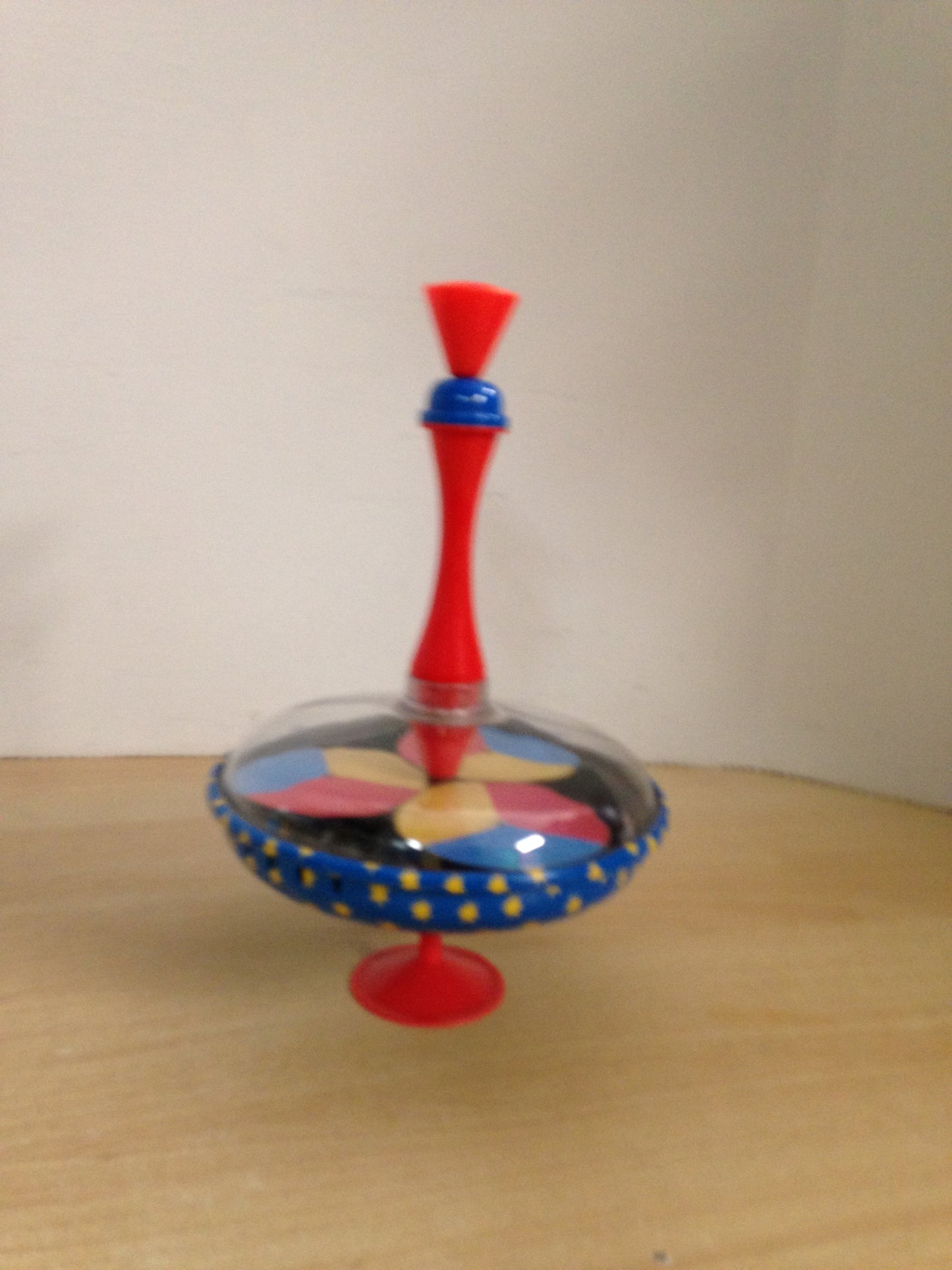 Retro Tall Metal Plastic Spinning Top As New