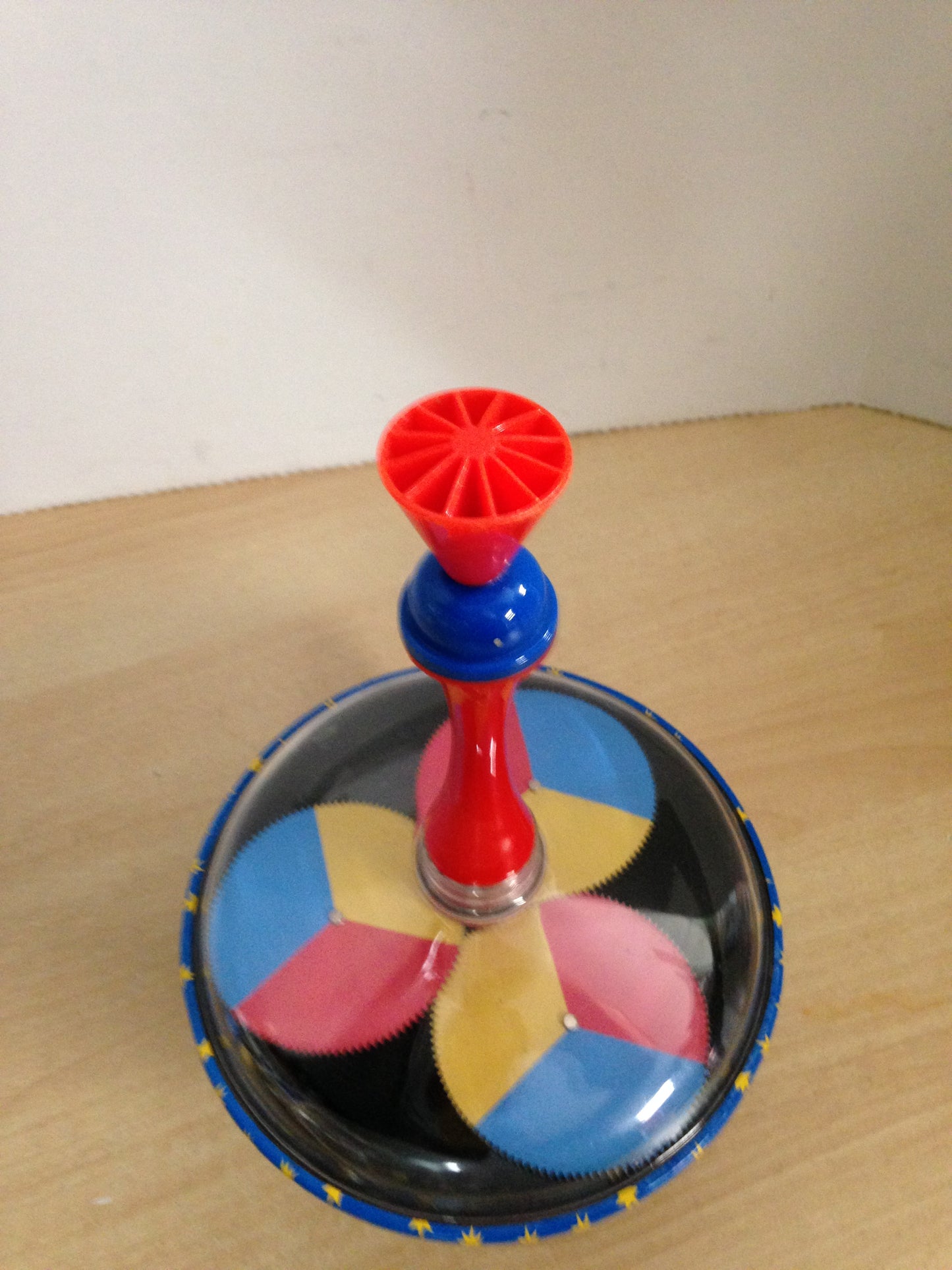 Retro Tall Metal Plastic Spinning Top As New