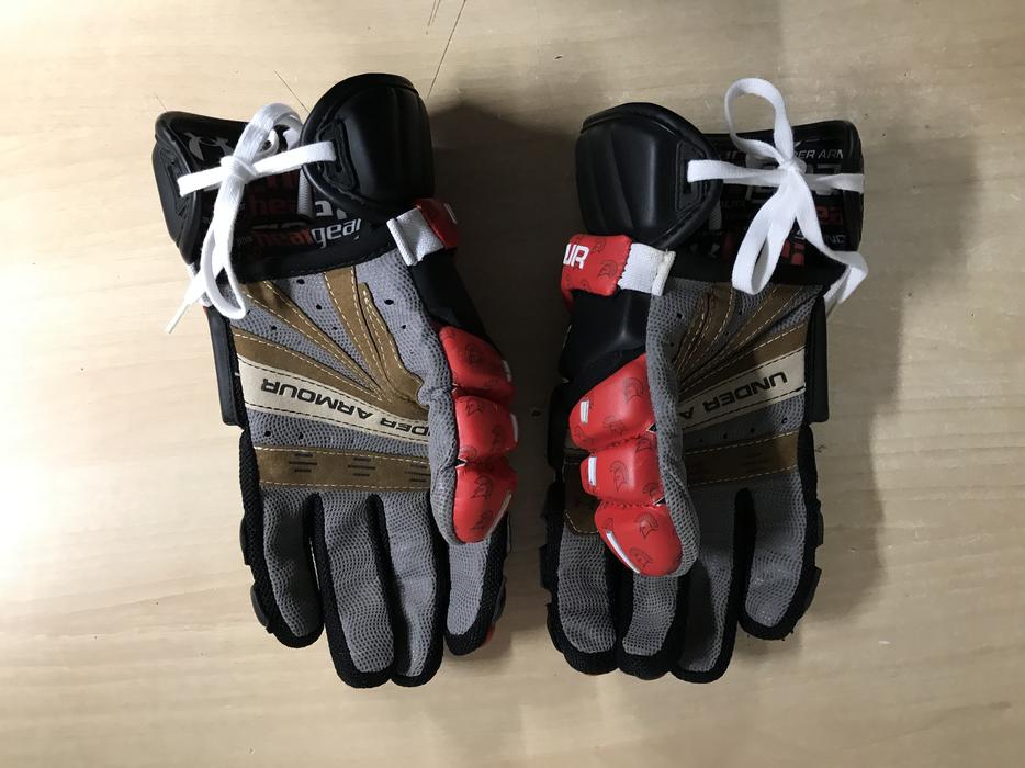 Lacrosse Gloves Child Size X Large Under Armour Heat Gear Black White