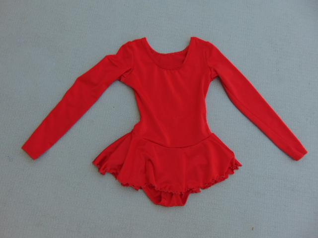 Figure Skating Dress Child Size 6 Red Poly Nylon Spandex New Demo Model