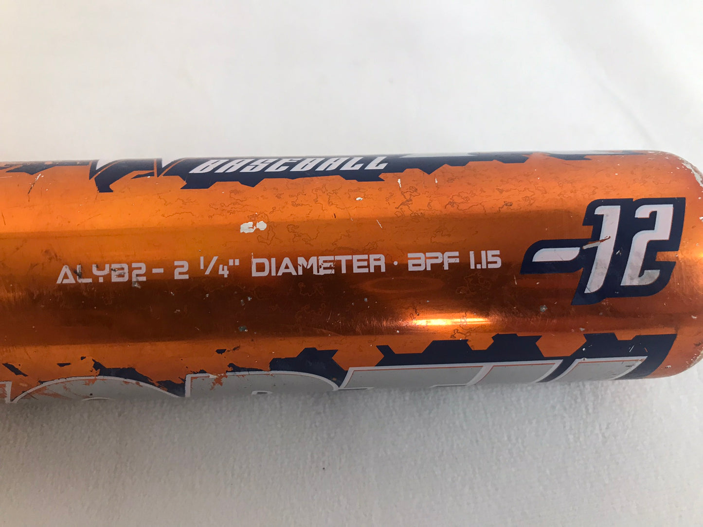 Baseball Bat 29 inch 17 oz Worth Copperhead Baseball Orange Blue