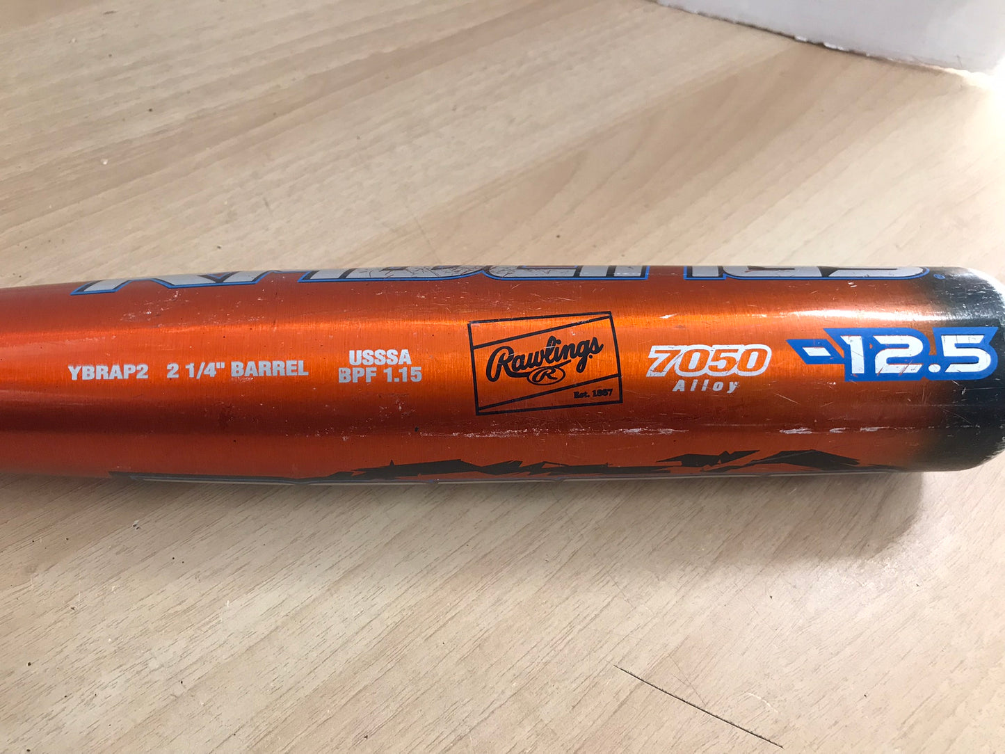 Baseball Bat 30 inch 17.5 oz Rawlings Raptors Baseball Black Copper