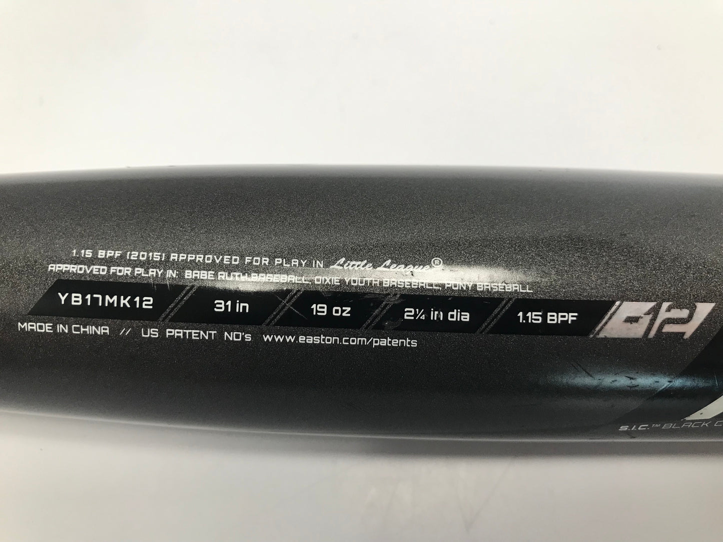 Baseball Bat 31 inch 19 oz Easton Mako Beast Black