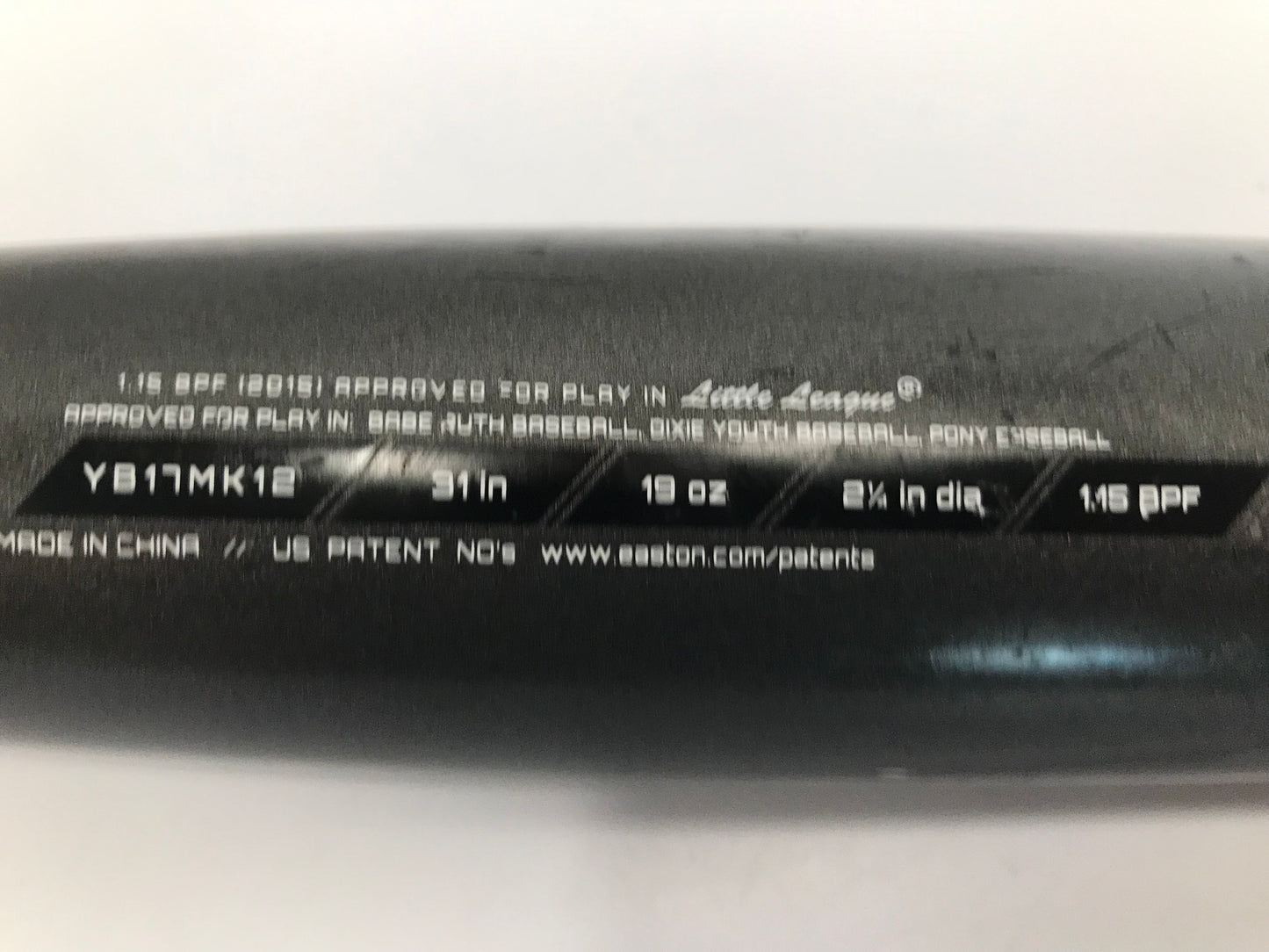 Baseball Bat 31 inch 19 oz Easton Mako Beast Black Minor Wear