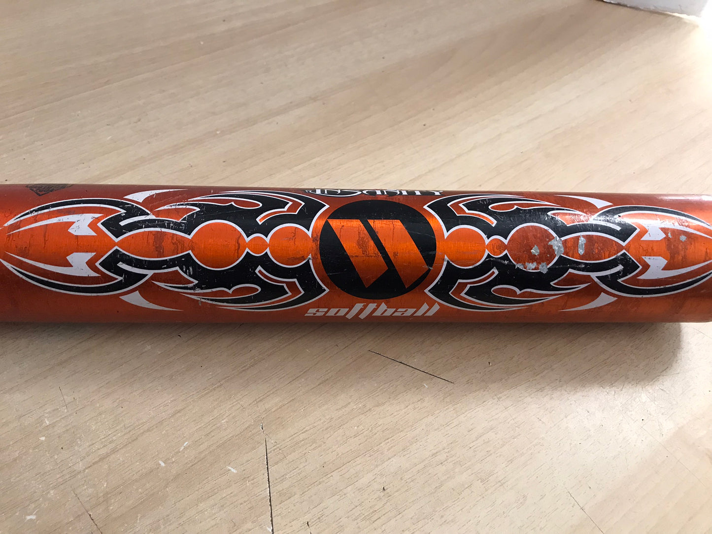 Baseball Bat 34 inch 30 oz Worth Insanity Black Orange Minor Wear