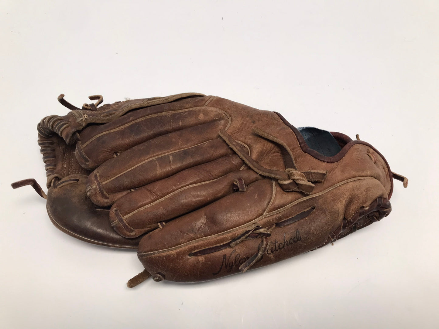 Baseball Glove 12 inch Pro Ted Williams Leather Brown Vintage Fits On Left Hand