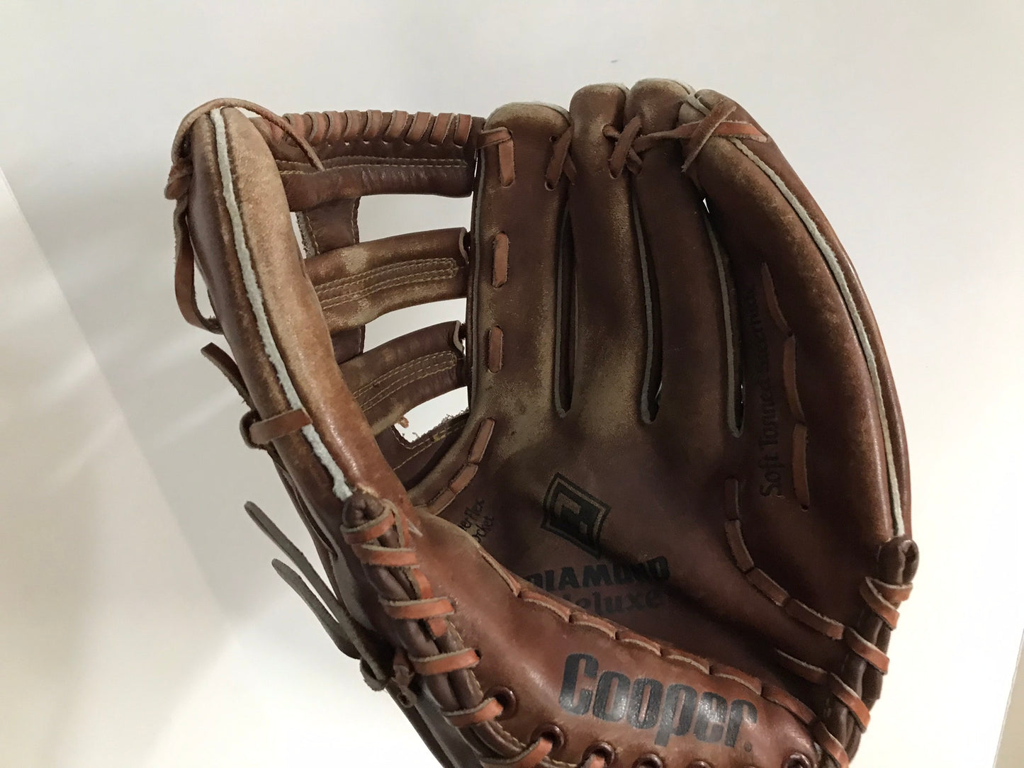 Baseball Glove Adult Size 12.5 inch Cooper Brown Leather Fits on Left Hand