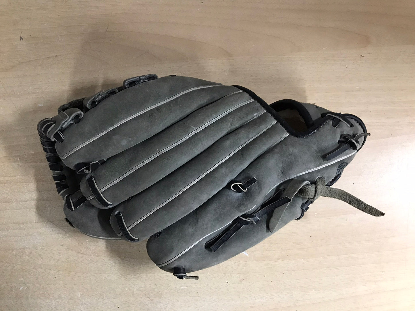 Baseball Glove Adult Size 12 inch Cooper Grey Leather Fits on Left Hand