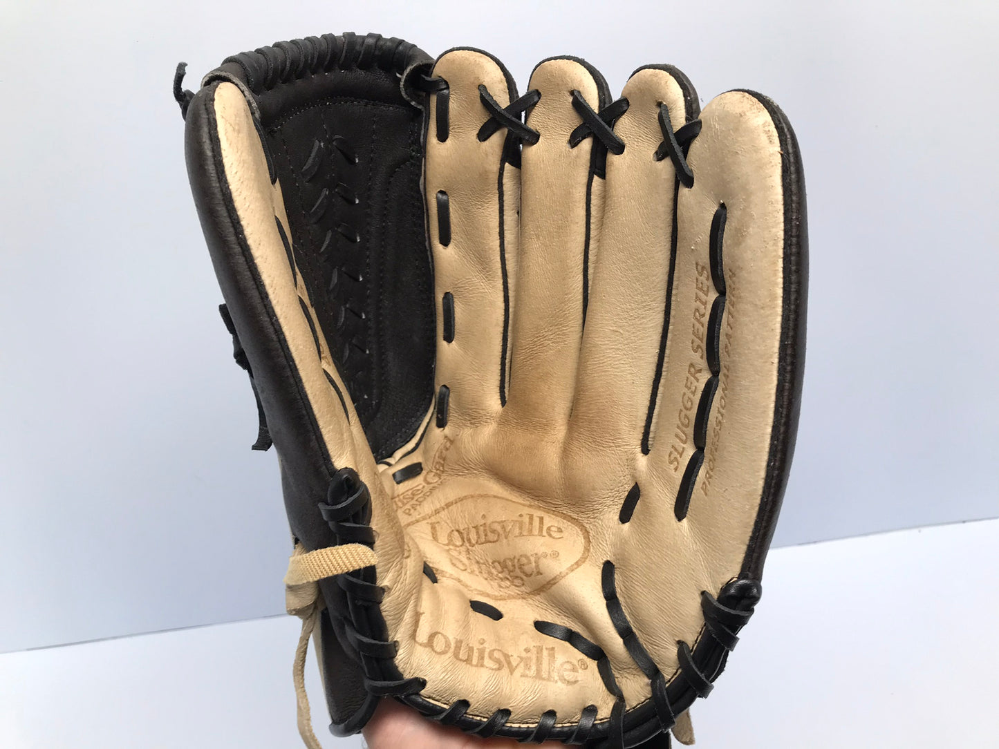 Baseball Glove Adult Size 13 inch Lousiville Slugger Tan Brown Leather Fits on Left Hand NEW Demo