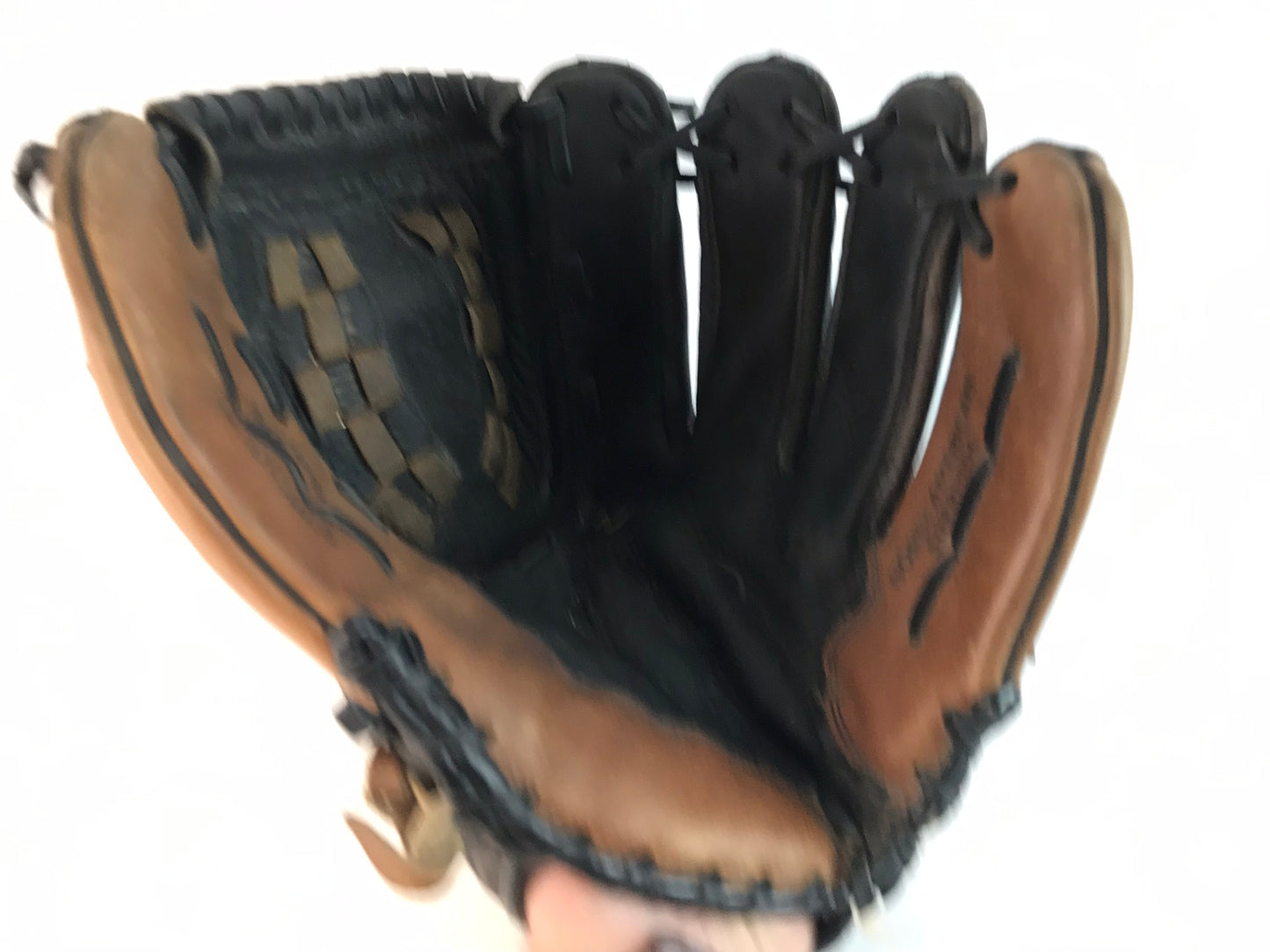 Baseball Glove Adult Size 13 inch Miken Soft Leather Black Brown Fits on Left Hand Outstanding Quality