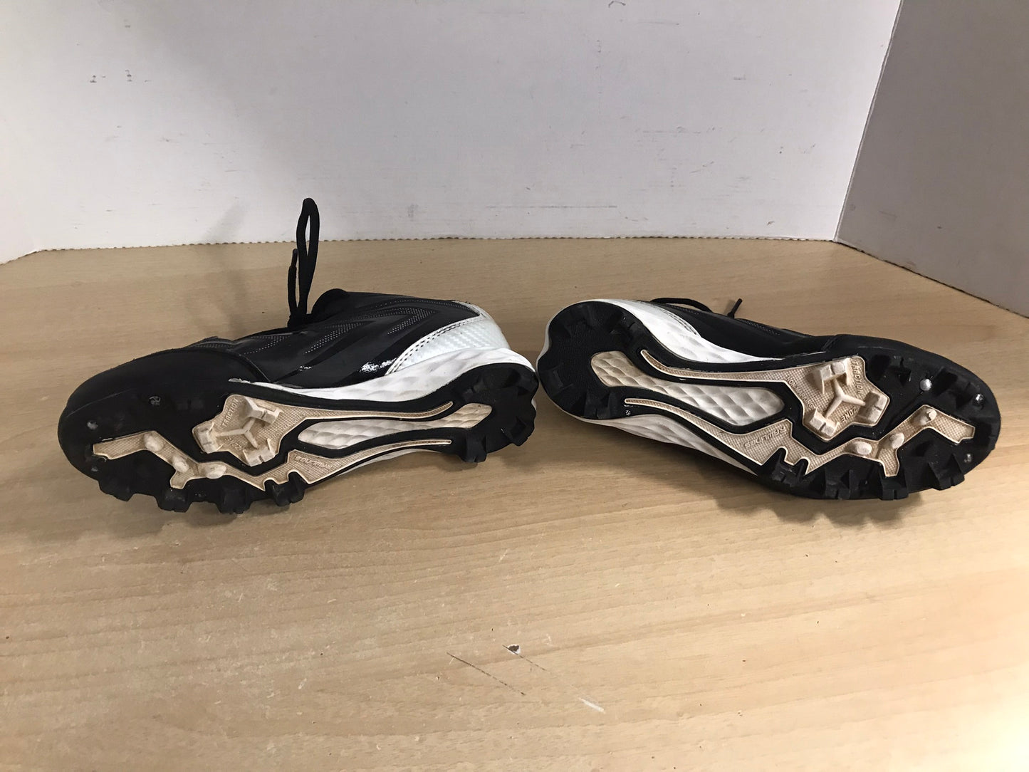 Baseball Shoes Cleats Child Size 3 Rawlings Black White High Top Minor Wear