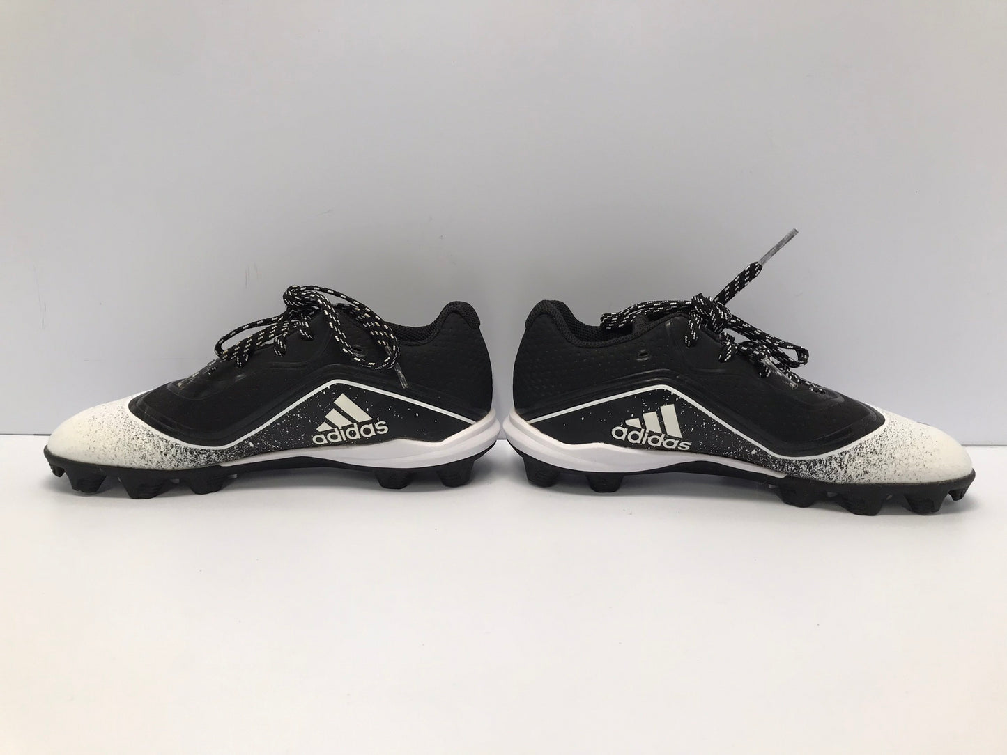 Baseball Shoes Cleats Child Size 4 Adidas Black White As New