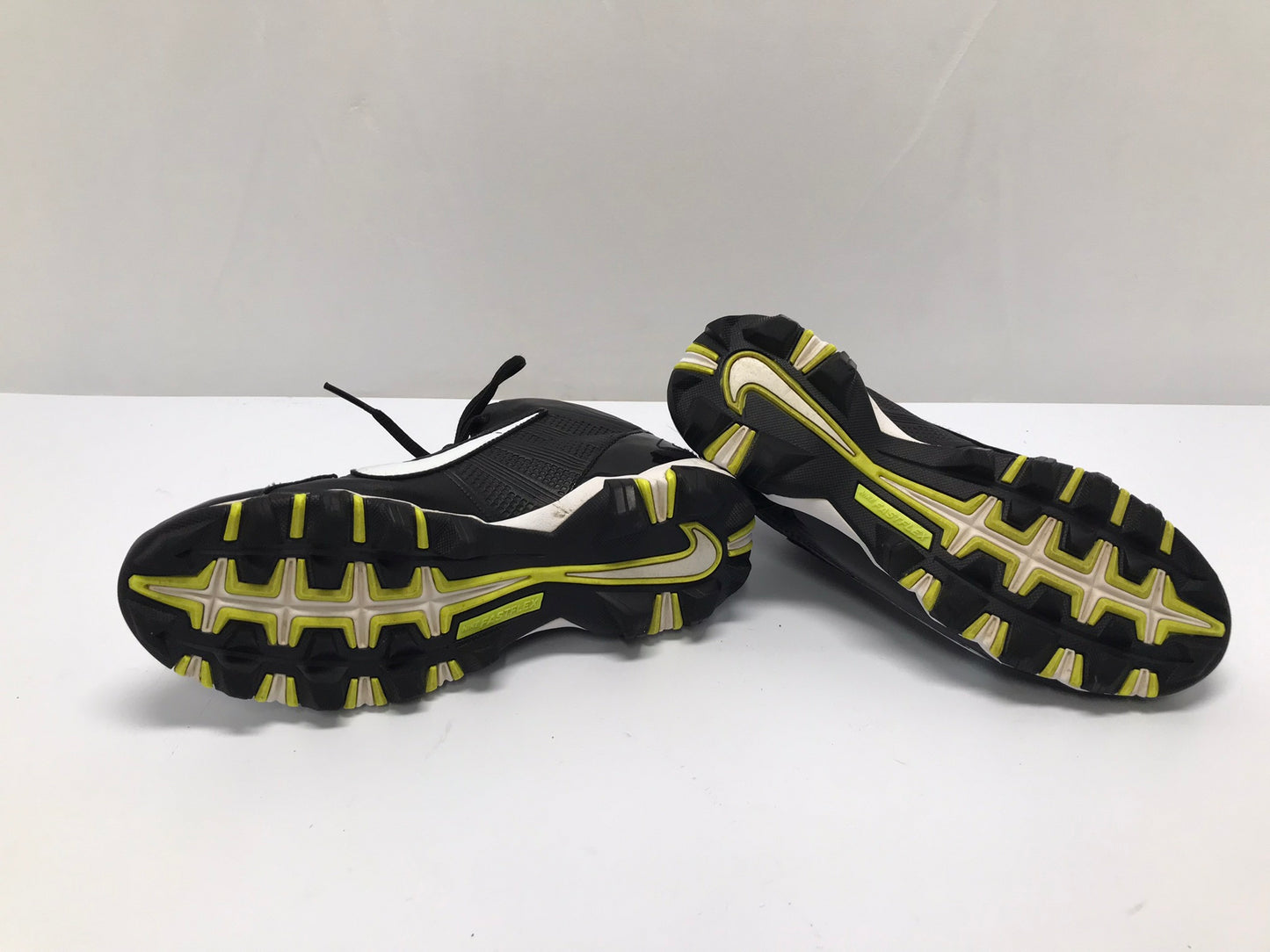 Baseball Shoes Cleats Child Size 5 Nike Shark Black White Lime