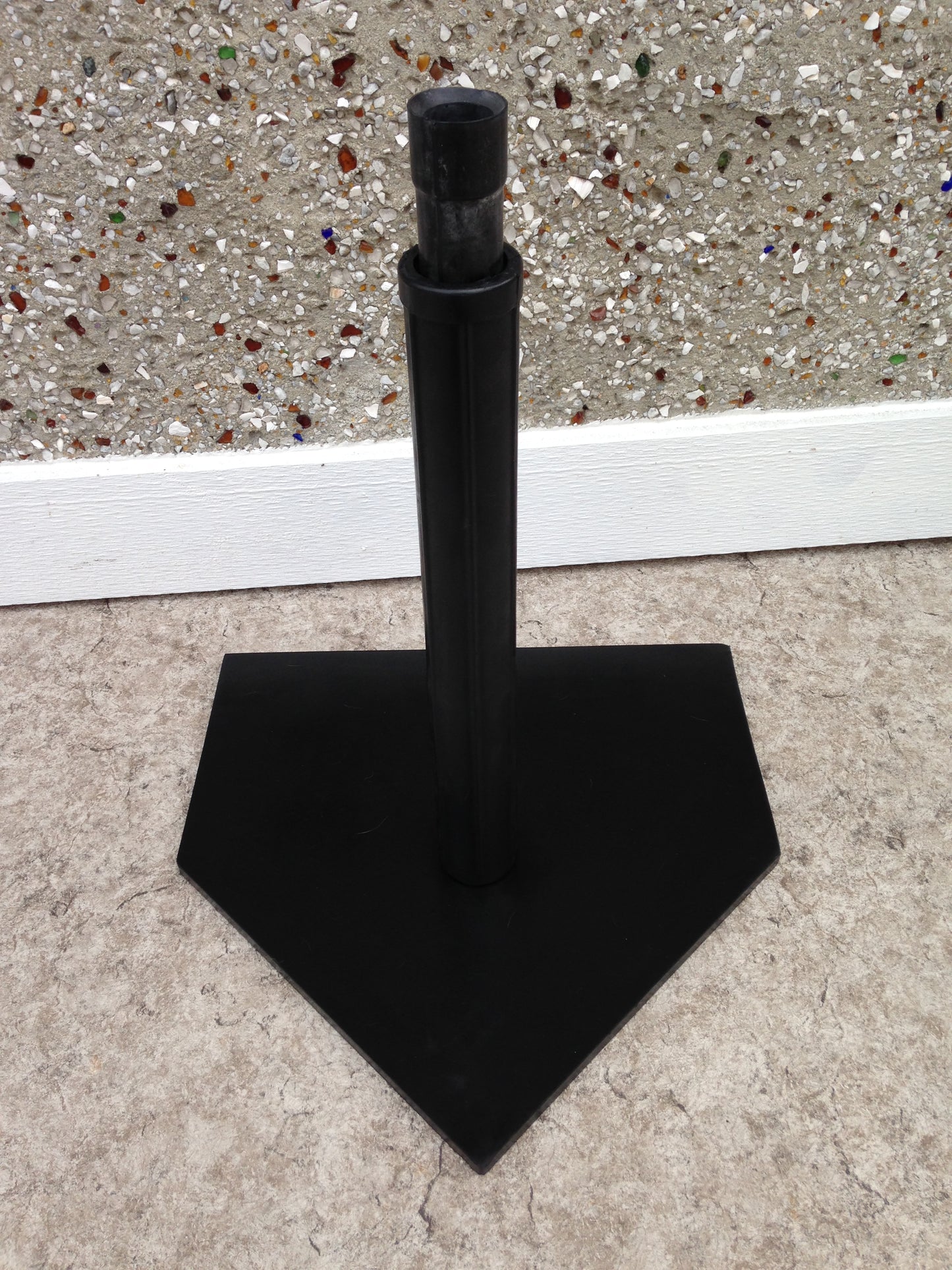 Baseball T Ball Batting Stand Adjustable Heavy Rubber Commercial Grade Age 6-12 As New