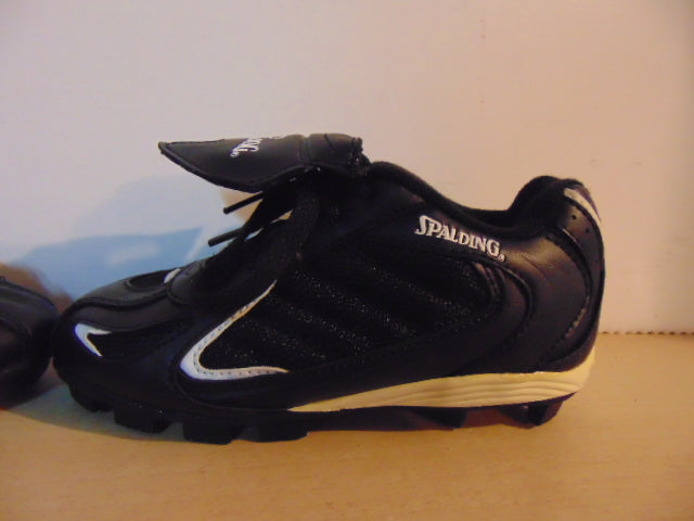 Baseball Shoes Cleats Child Size 12 Spalding Black White
