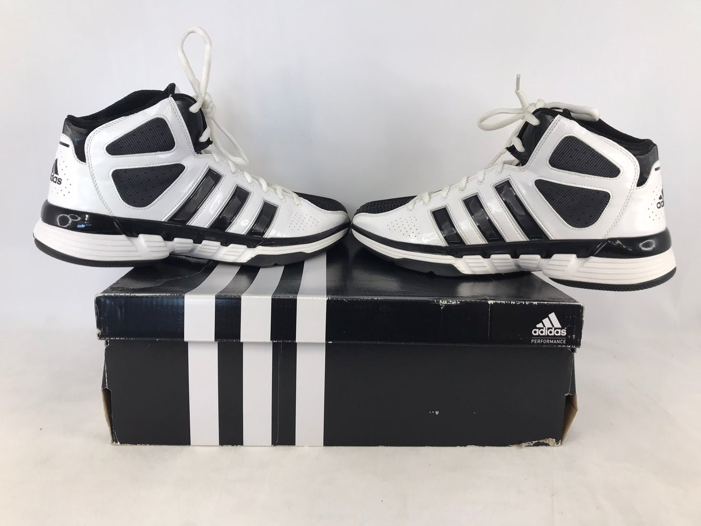 Basketball Shoes Runners Men's Size 13 Adidas Pro Black White New Demo Model