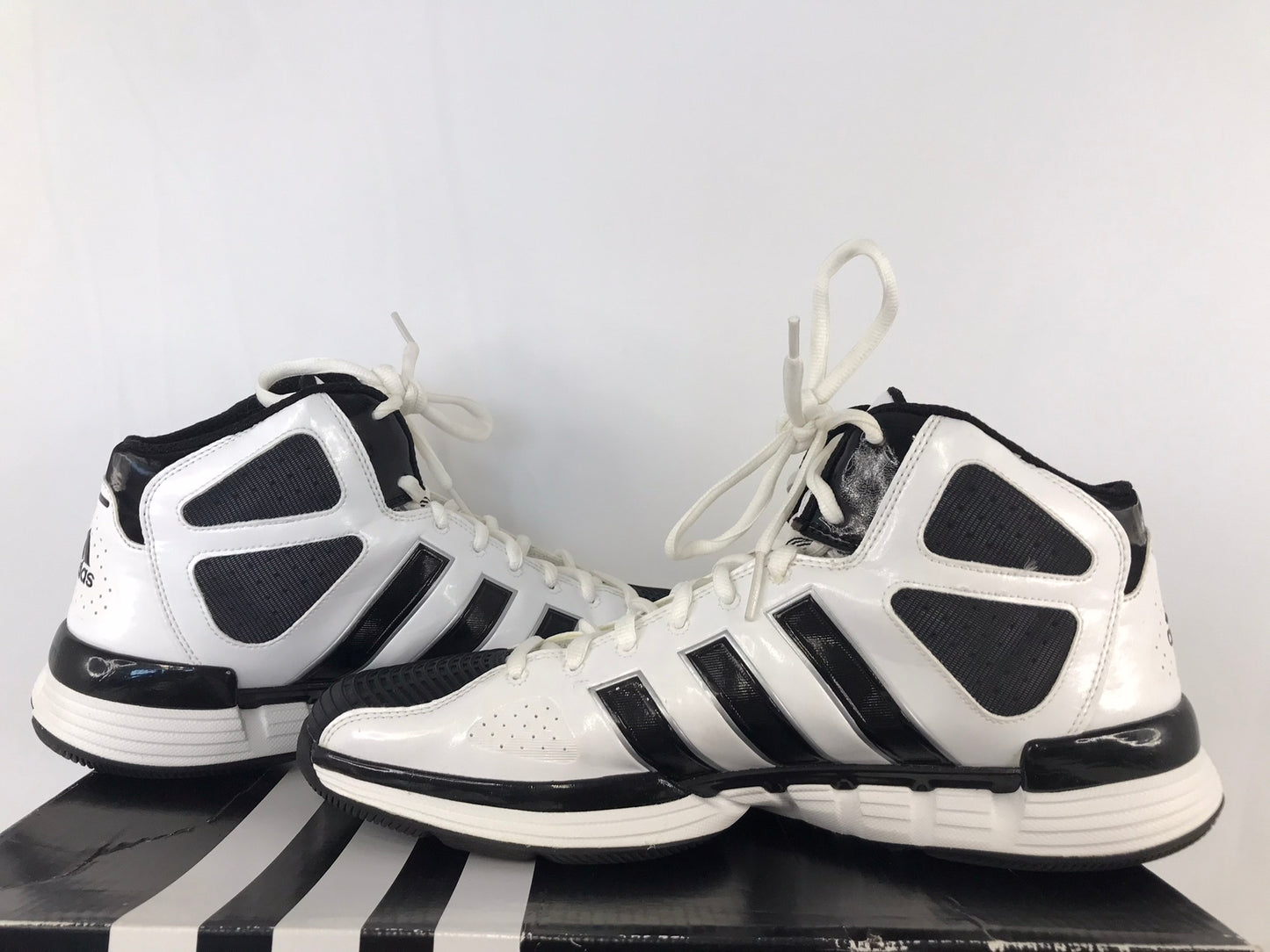 Basketball Shoes Runners Men's Size 13 Adidas Pro Black White New Demo Model