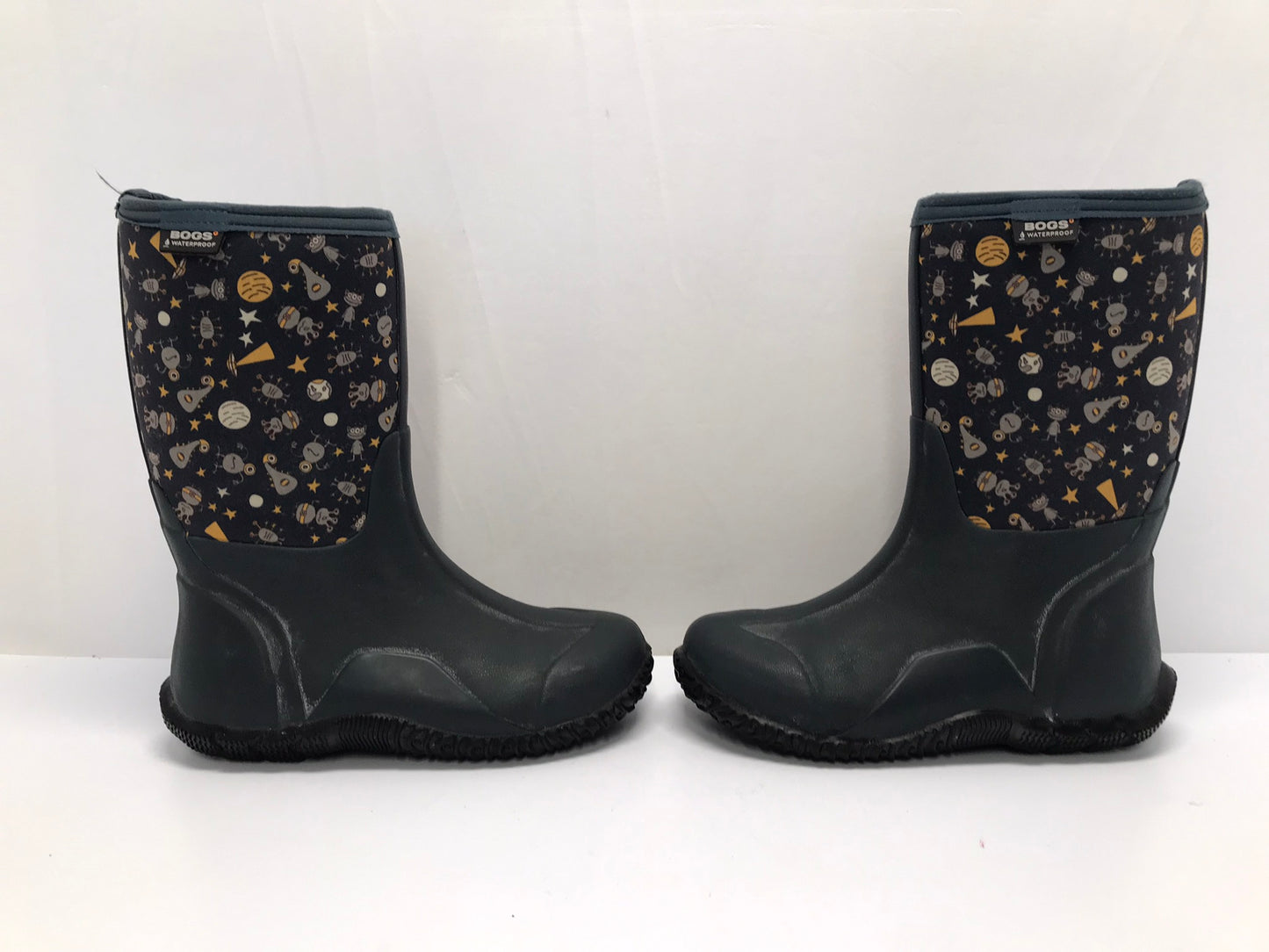 Bogs Brand Child Size 5 Blue Grey -30 Degree Neoprene Rubber Rain Winter Snow Waterproof Boots