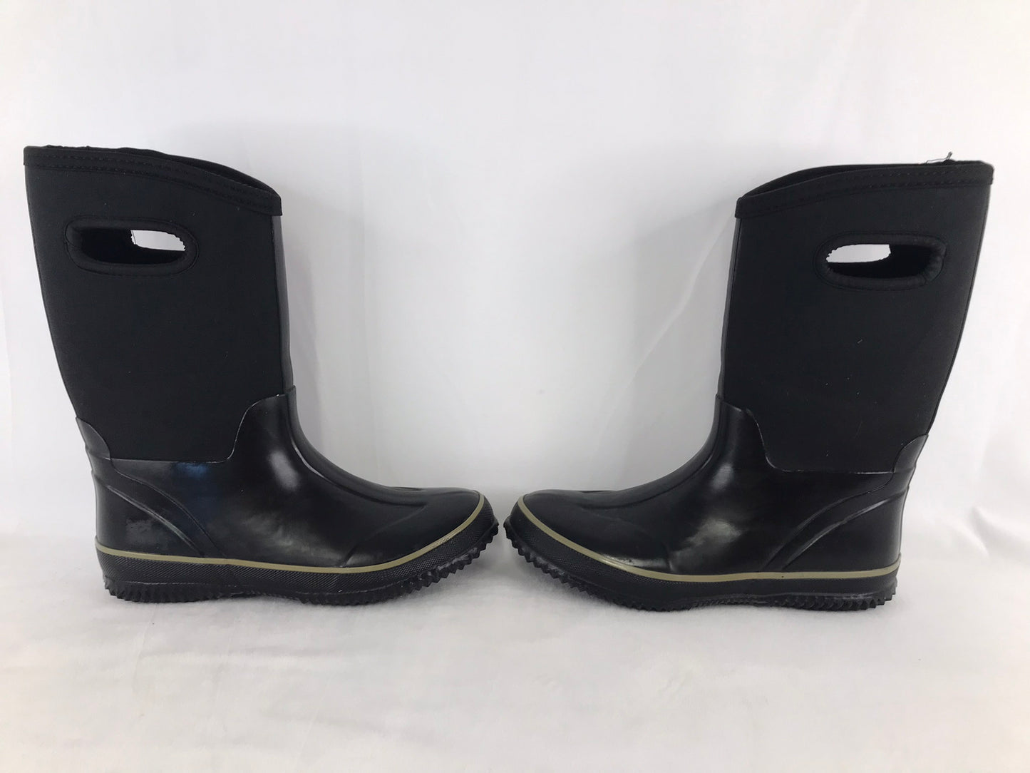 Bogs Style Child Size 5 Neoprene Rubber Rain Winter Boots Black Excellent