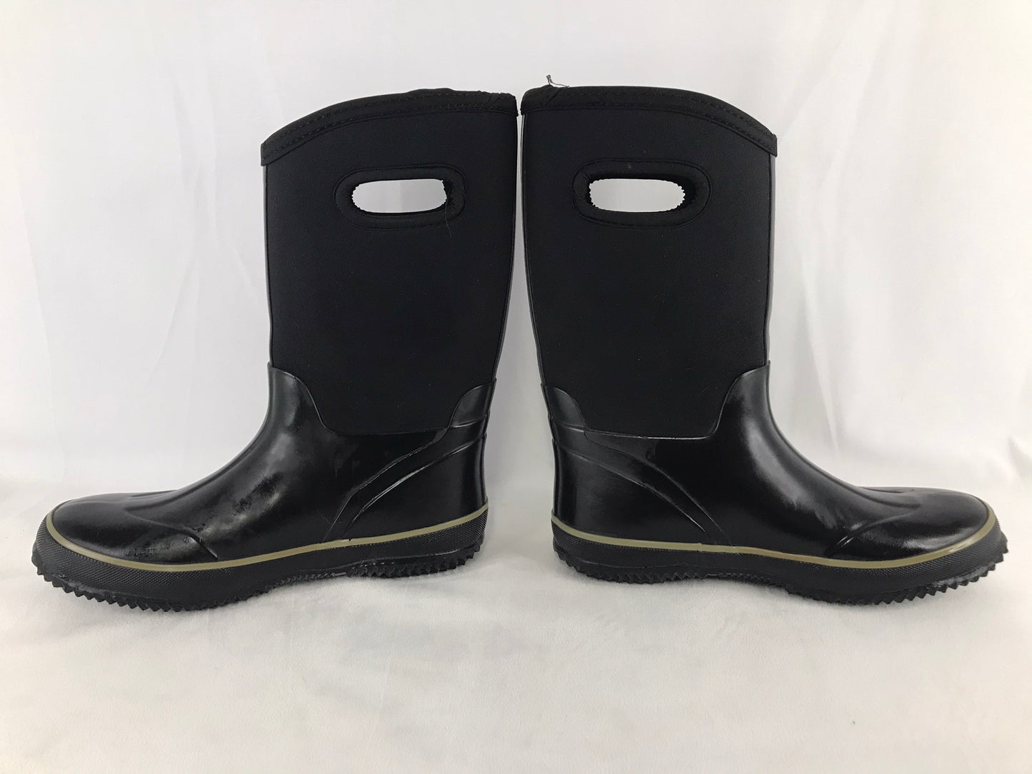 Bogs Style Child Size 5 Neoprene Rubber Rain Winter Boots Black Excellent