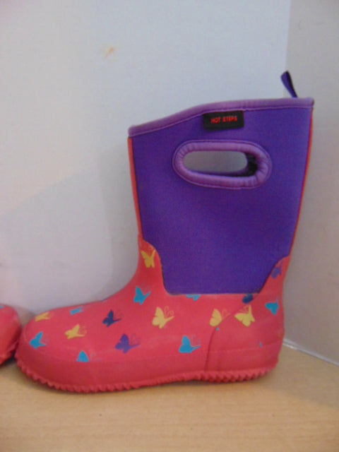 Bogs Style Child Size 4 Bogs Style Hot Paws Pink Purple Neoprene Rubber Rain Winter Snow Waterproof