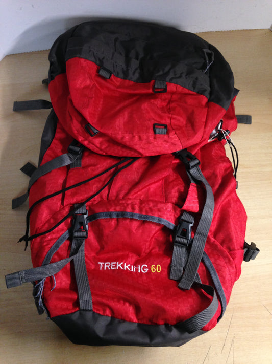 Camping Adventures Free Knight 60L Hiking Mountaineering Camping Trekking Red Backpack Excellent