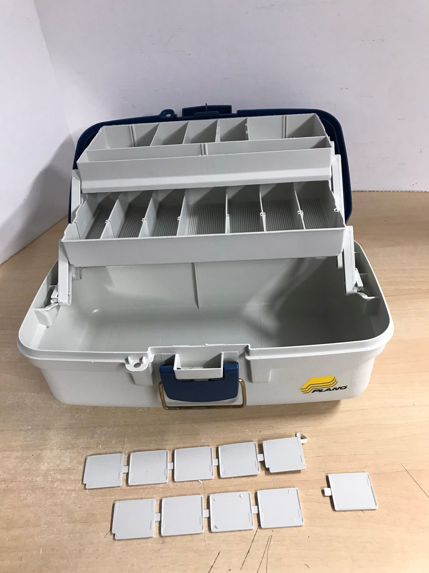 Camping and Fishing Plano 2 Tray Fishing Tackle Box As New 14 x 8 x 8 inch As New