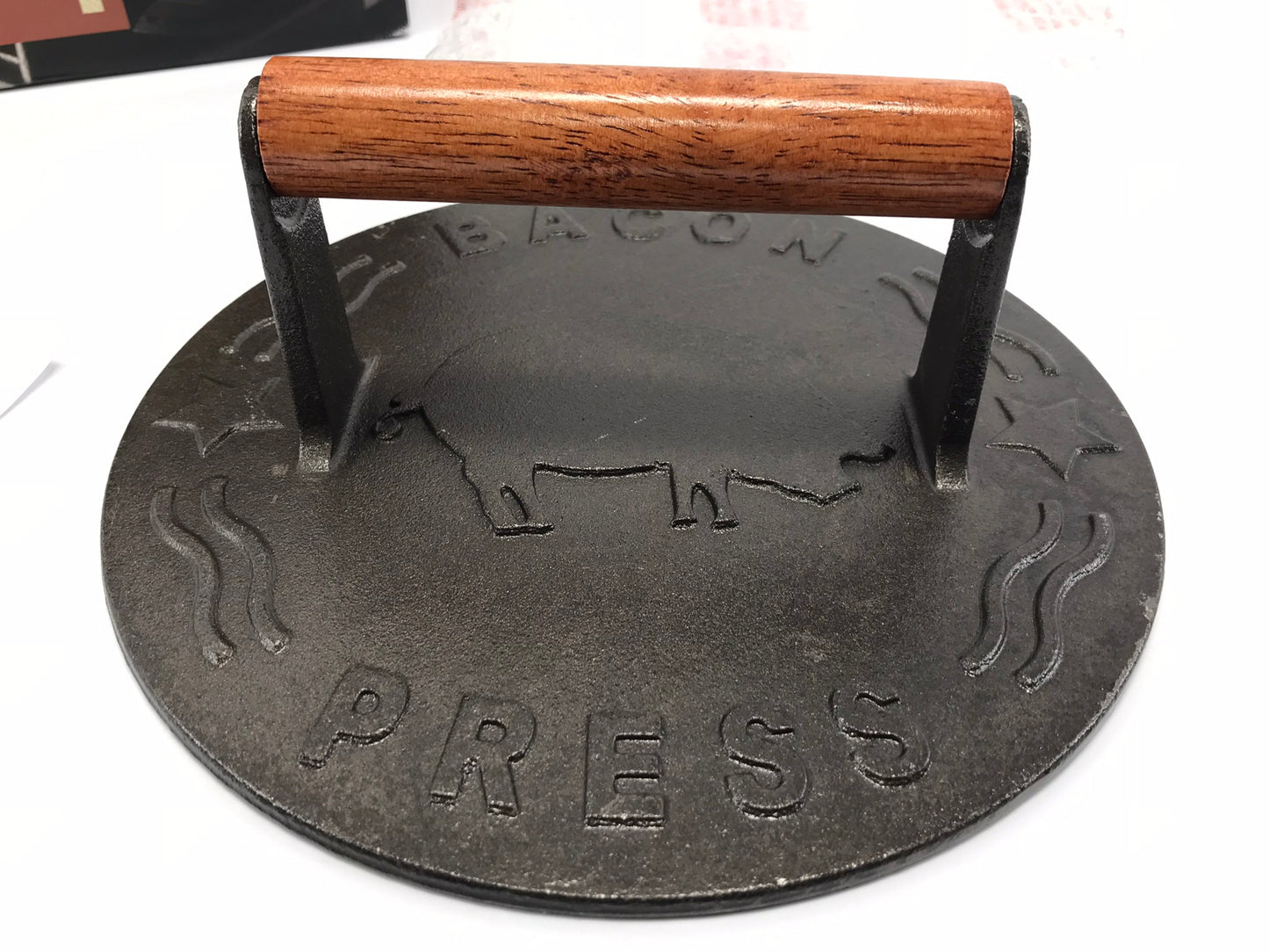 Cast Iron Bellemain Bacon Press New In Box Large Handle