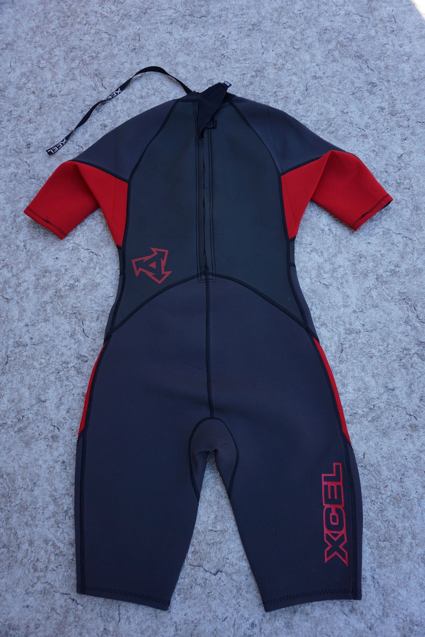 Wetsuit Men's Size Small Excel Dive Surf Neoprene 2-3 mm Black Grey Red