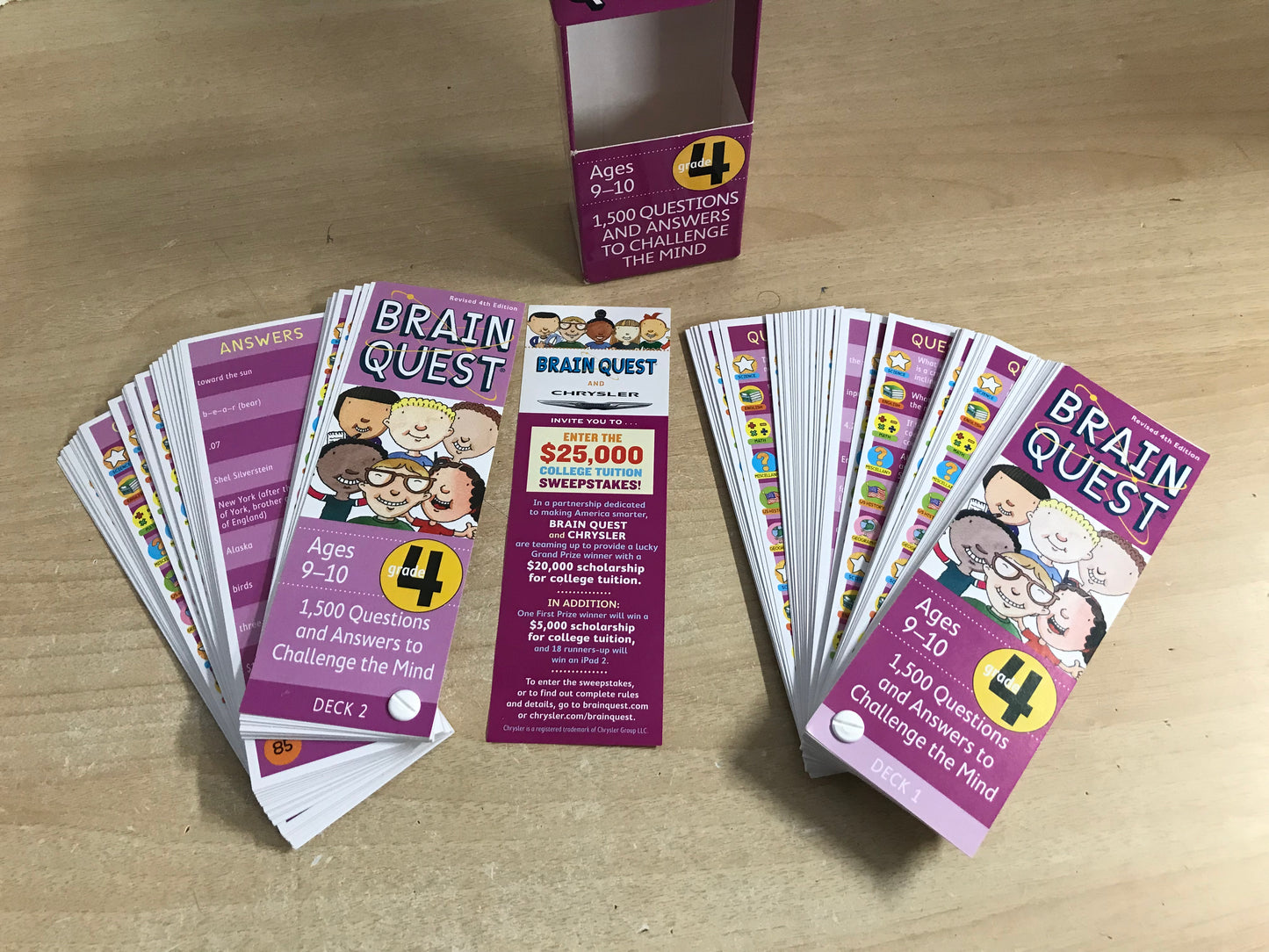 Educational Learning Brain Quest Age 9-10 Grade 4 1500 Questions Excellent