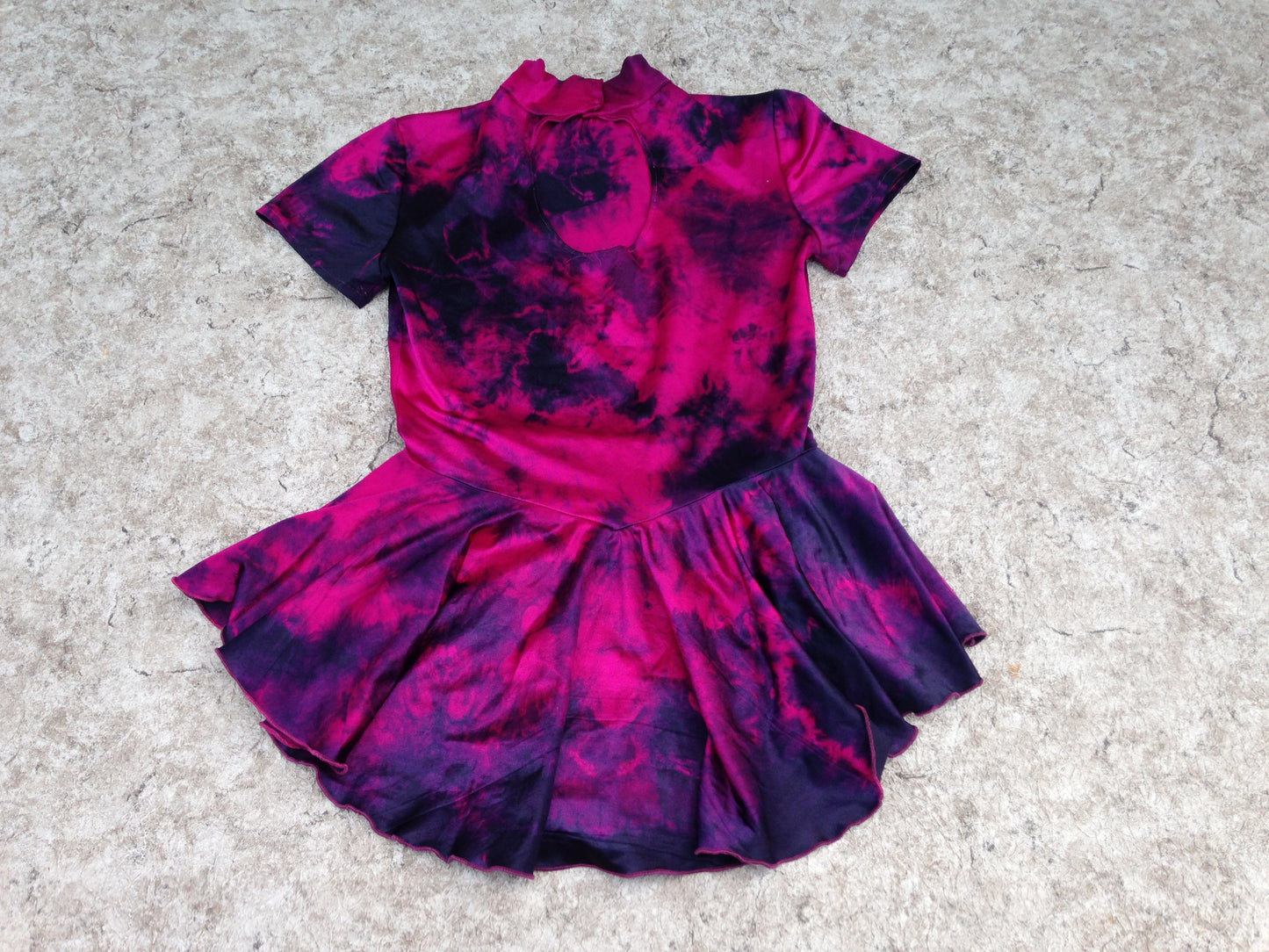 Figure Skating Dress Child Size 14 Fushia and Navy Excellent