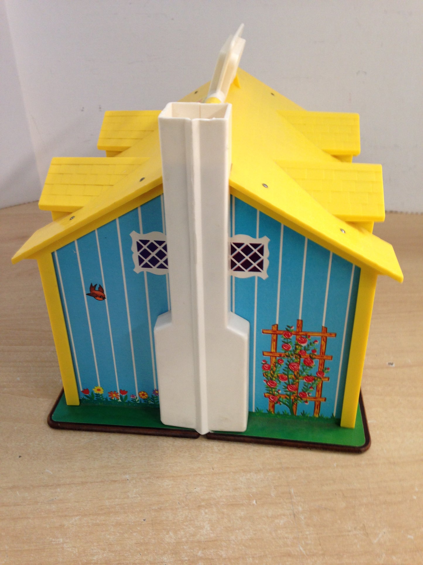 Fisher Price Vintage 1969 Play Family 952 Yellow Blue House With Nursery Complete Excellent