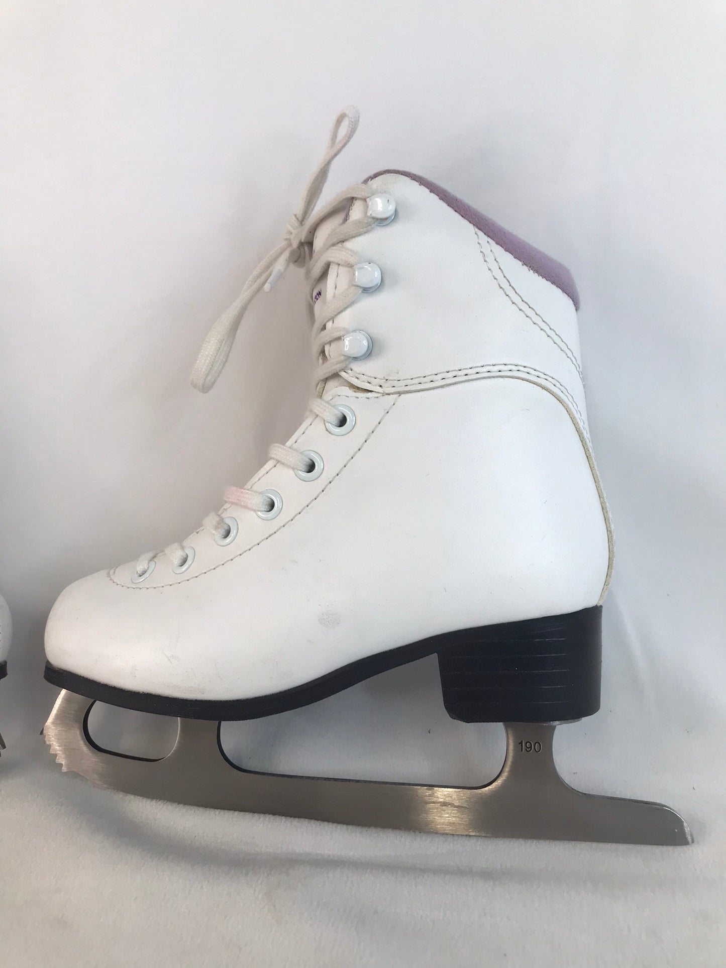 Figure Skates Child Size 13 Jackson Soft Skates White Purple Excellent